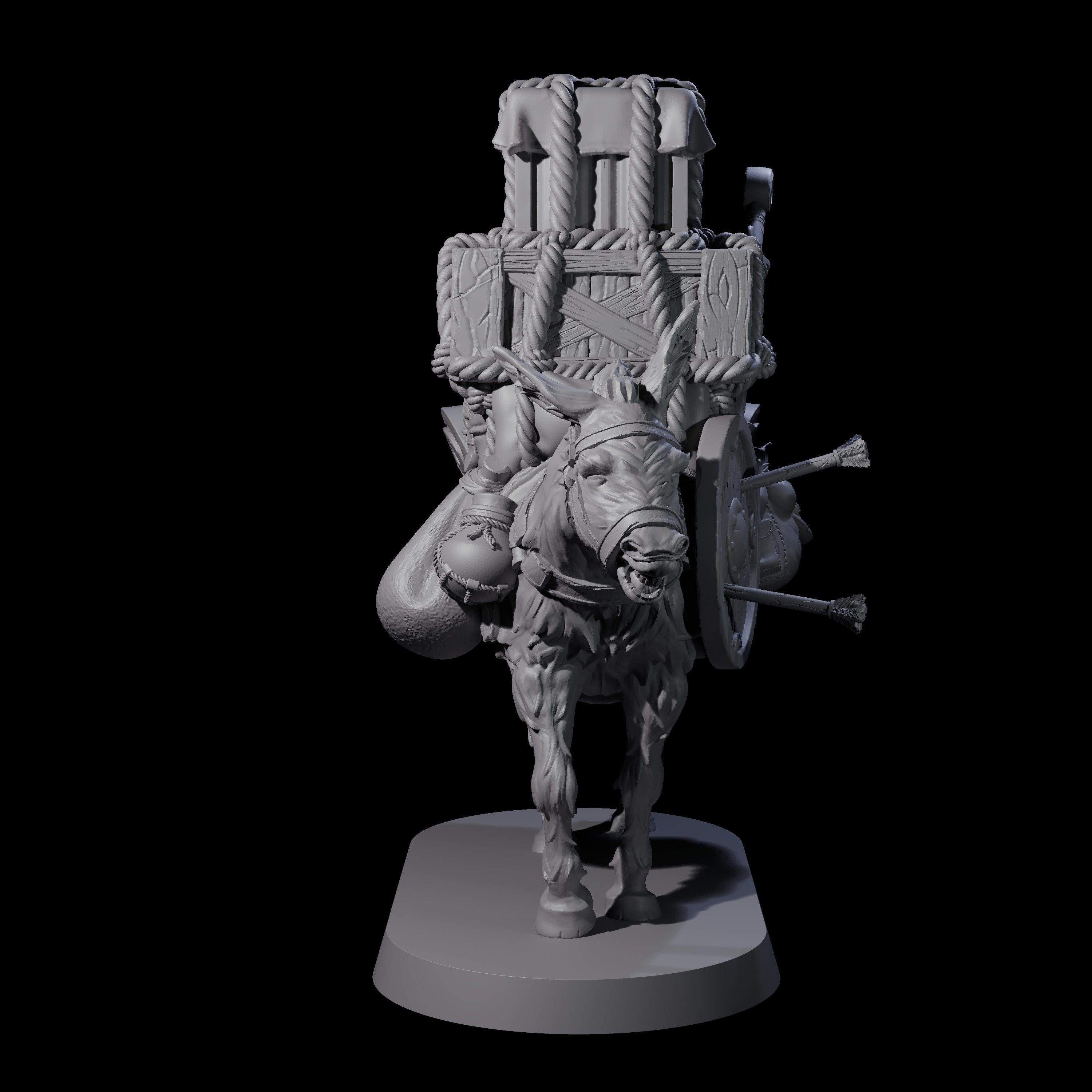 Neighing Donkey Miniature for Dungeons and Dragons, Pathfinder or other TTRPGs