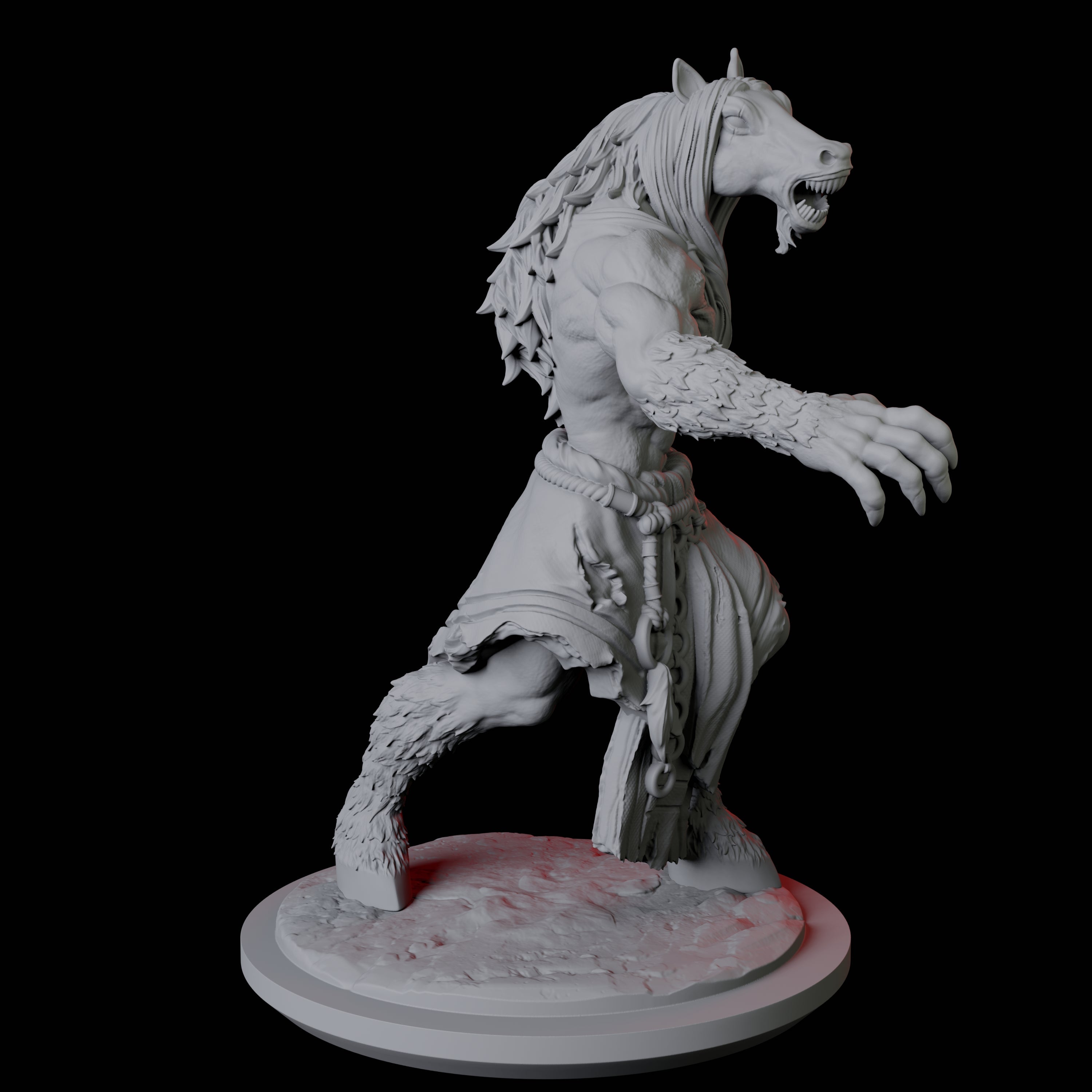 Neighing Reverse Centaur B Miniature for Dungeons and Dragons, Pathfinder or other TTRPGs