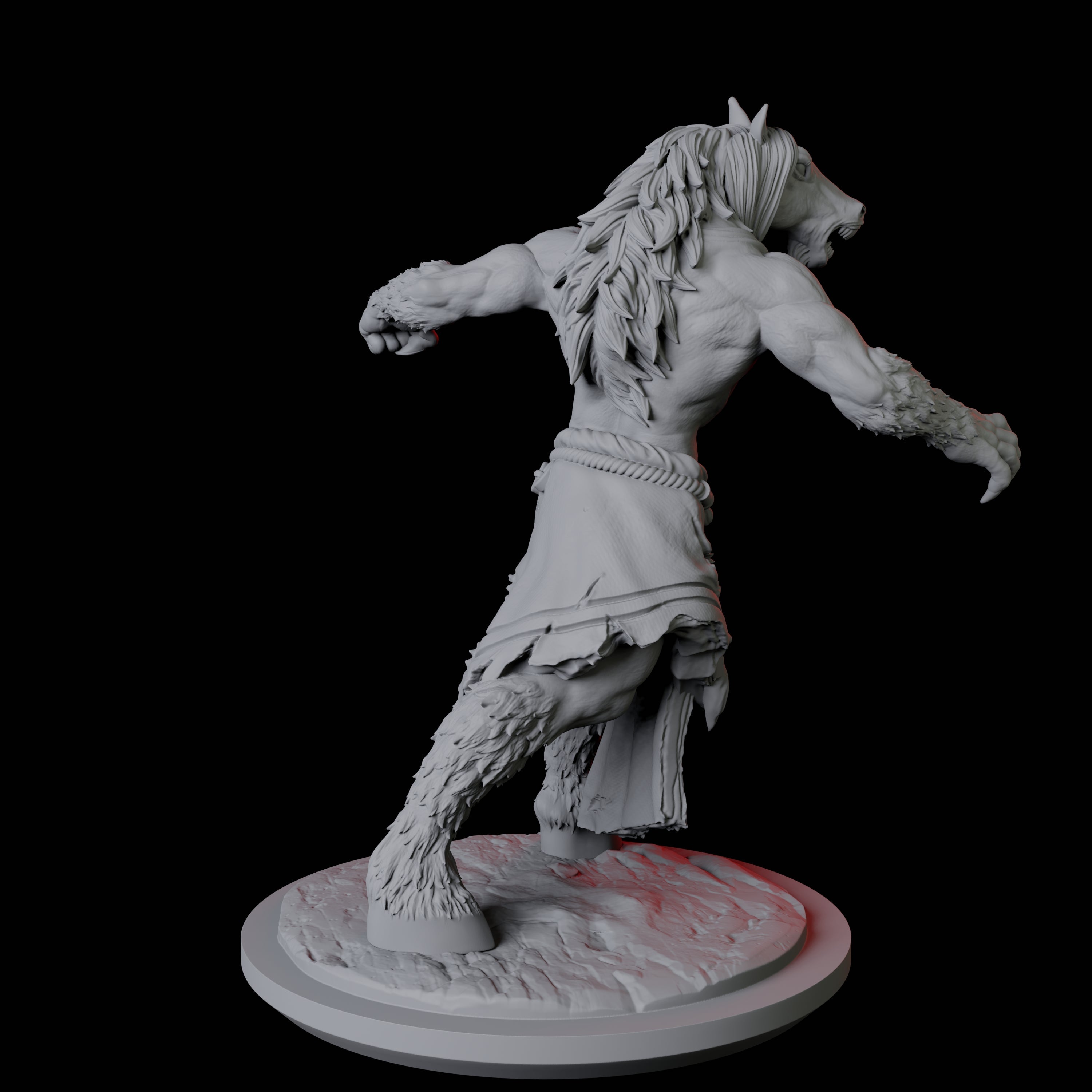 Neighing Reverse Centaur B Miniature for Dungeons and Dragons, Pathfinder or other TTRPGs