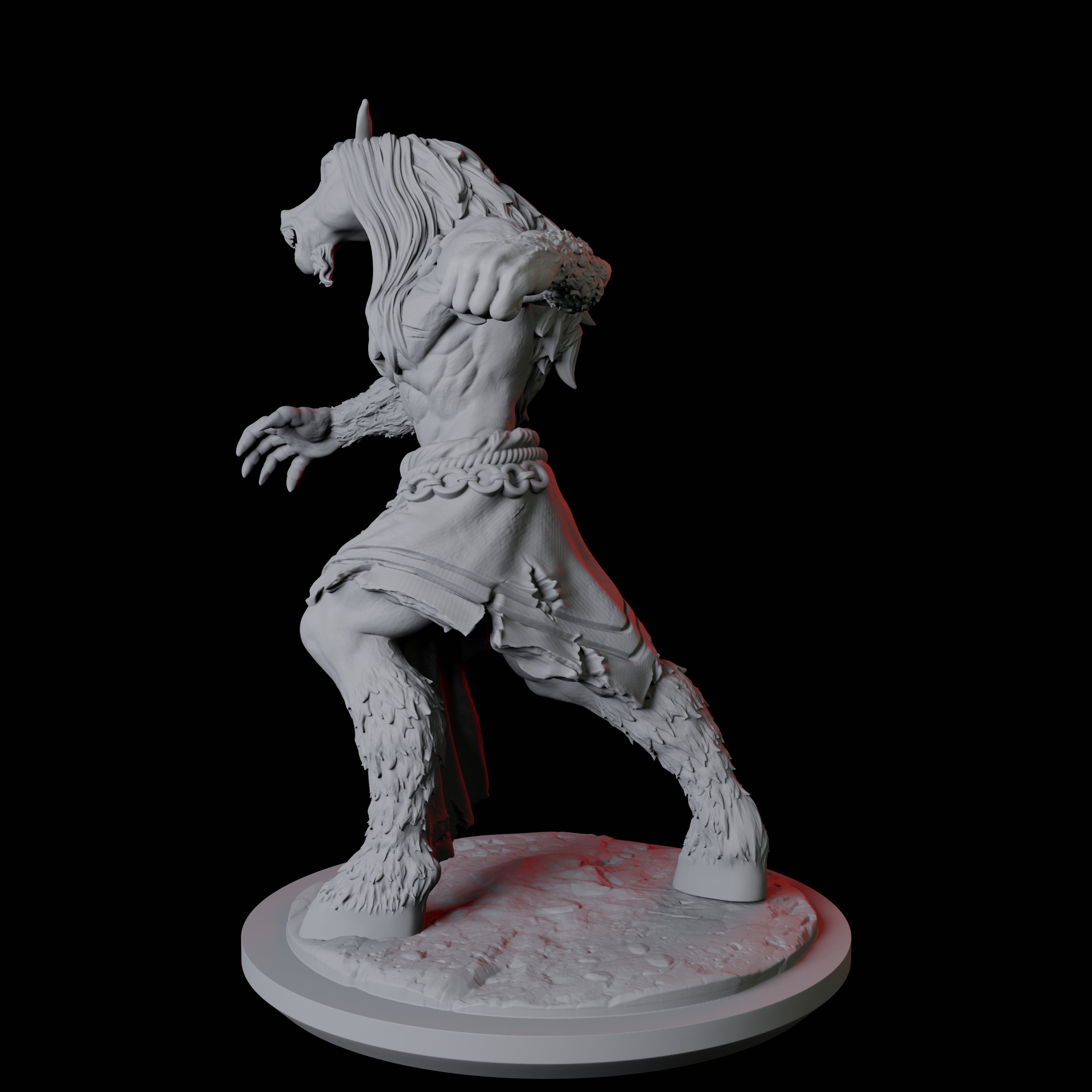 Neighing Reverse Centaur B Miniature for Dungeons and Dragons, Pathfinder or other TTRPGs