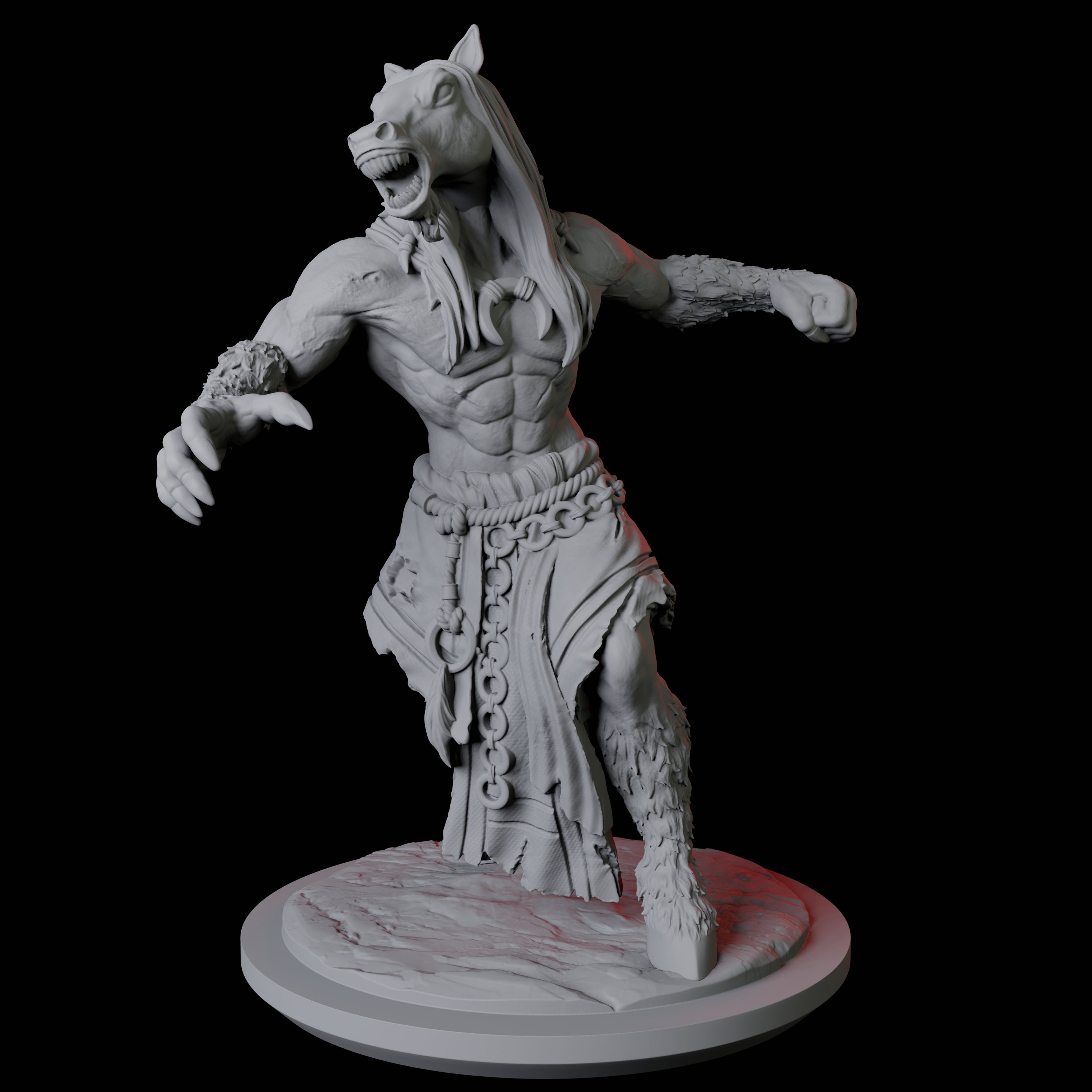 Neighing Reverse Centaur B Miniature for Dungeons and Dragons, Pathfinder or other TTRPGs