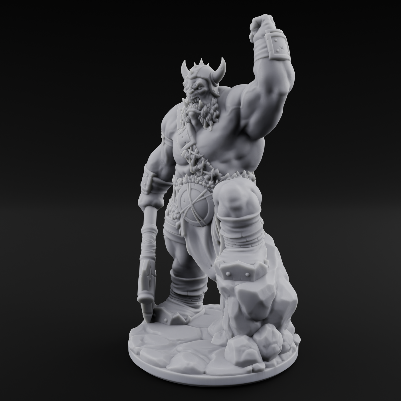 Never Lost Orc Warrior Miniature for Dungeons and Dragons, Pathfinder or other TTRPGs