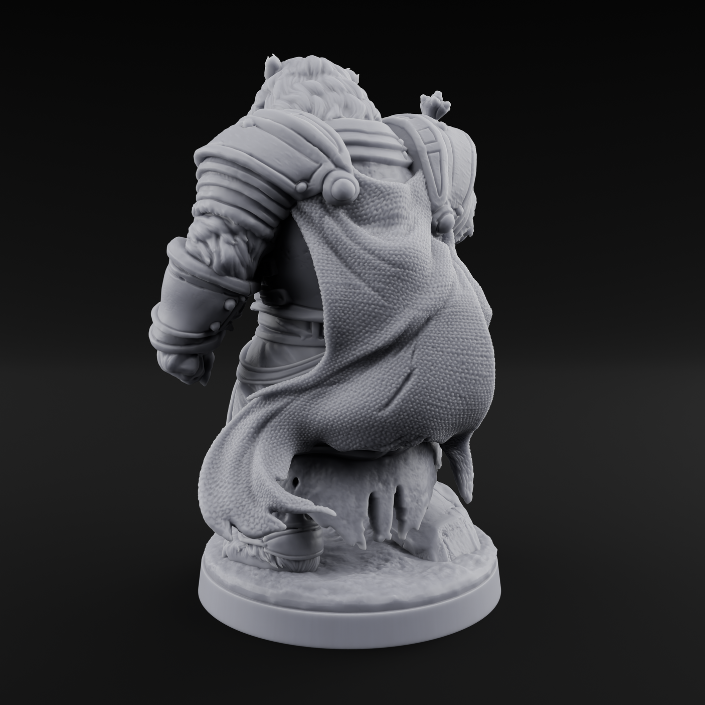 Noble Bear Knight Miniature for Dungeons and Dragons, Pathfinder or other TTRPGs