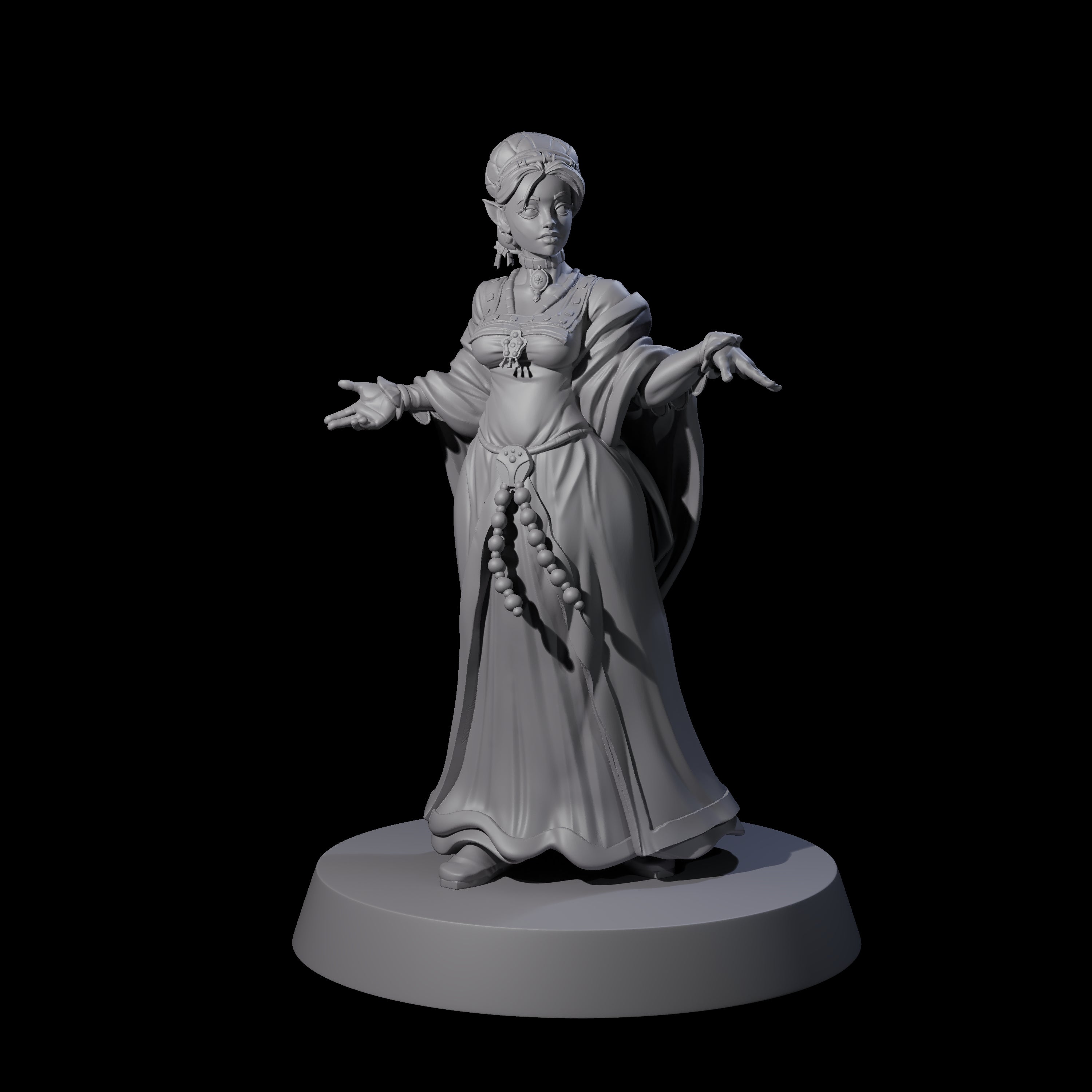 Noble Elf Maiden Miniature for Dungeons and Dragons, Pathfinder or other TTRPGs