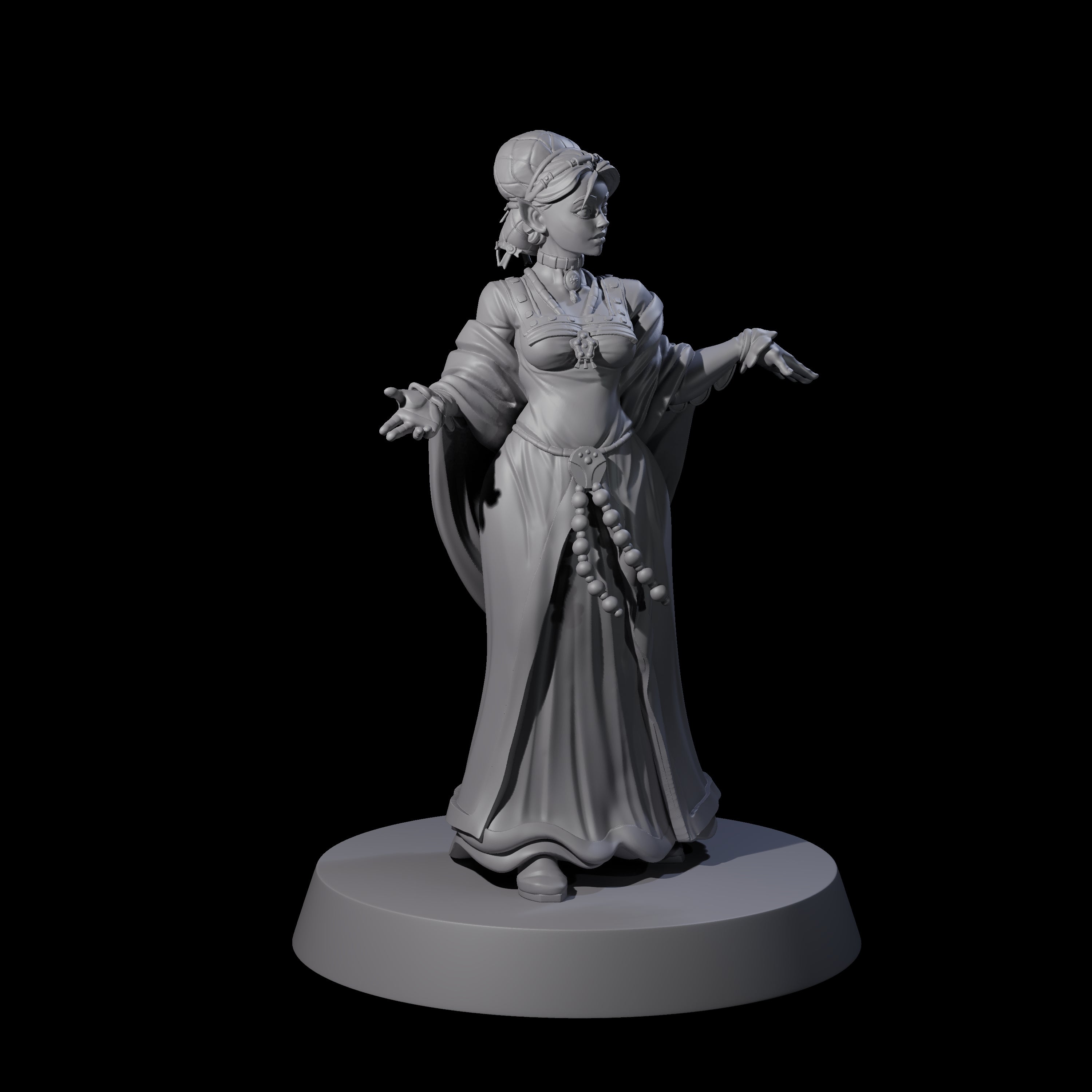 Noble Elf Maiden Miniature for Dungeons and Dragons, Pathfinder or other TTRPGs