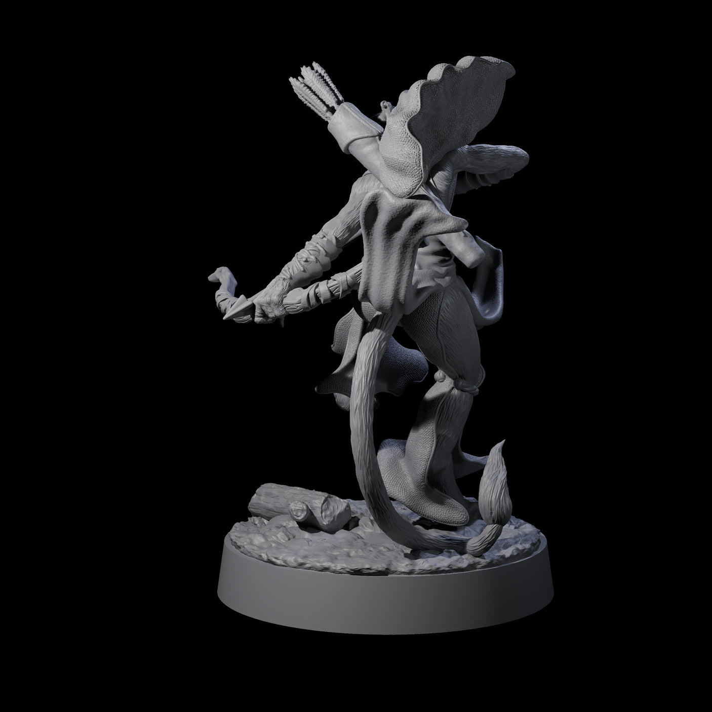 Noble Leonin Huntress B Miniature for Dungeons and Dragons, Pathfinder or other TTRPGs