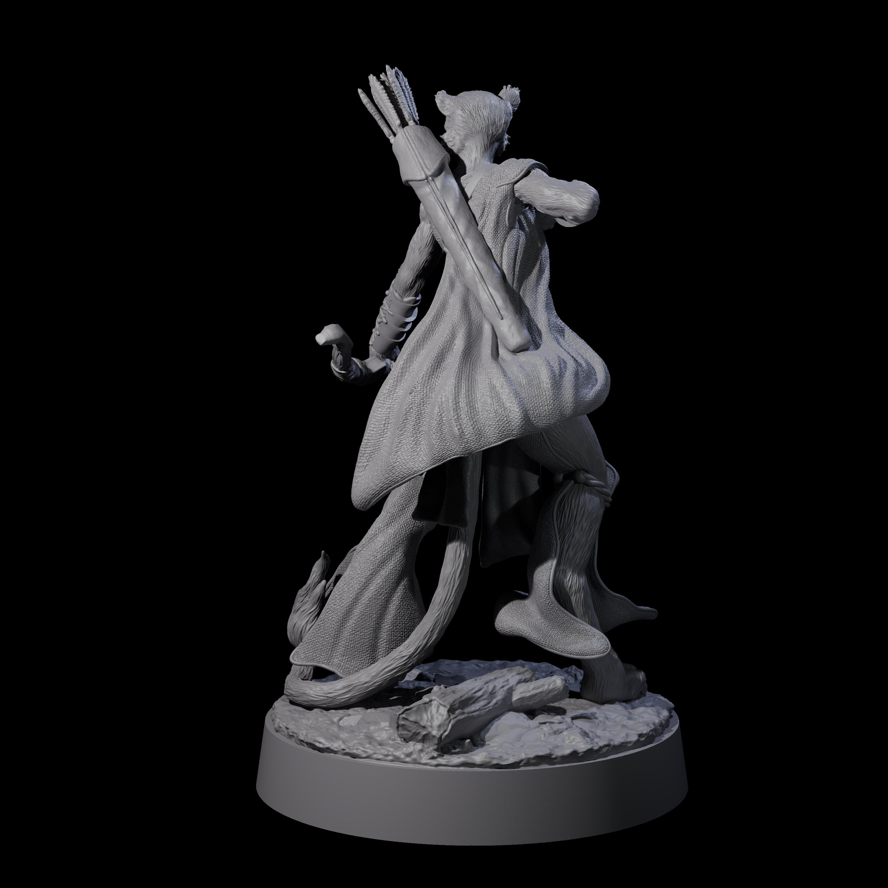Noble Leonin Huntress C Miniature for Dungeons and Dragons, Pathfinder or other TTRPGs