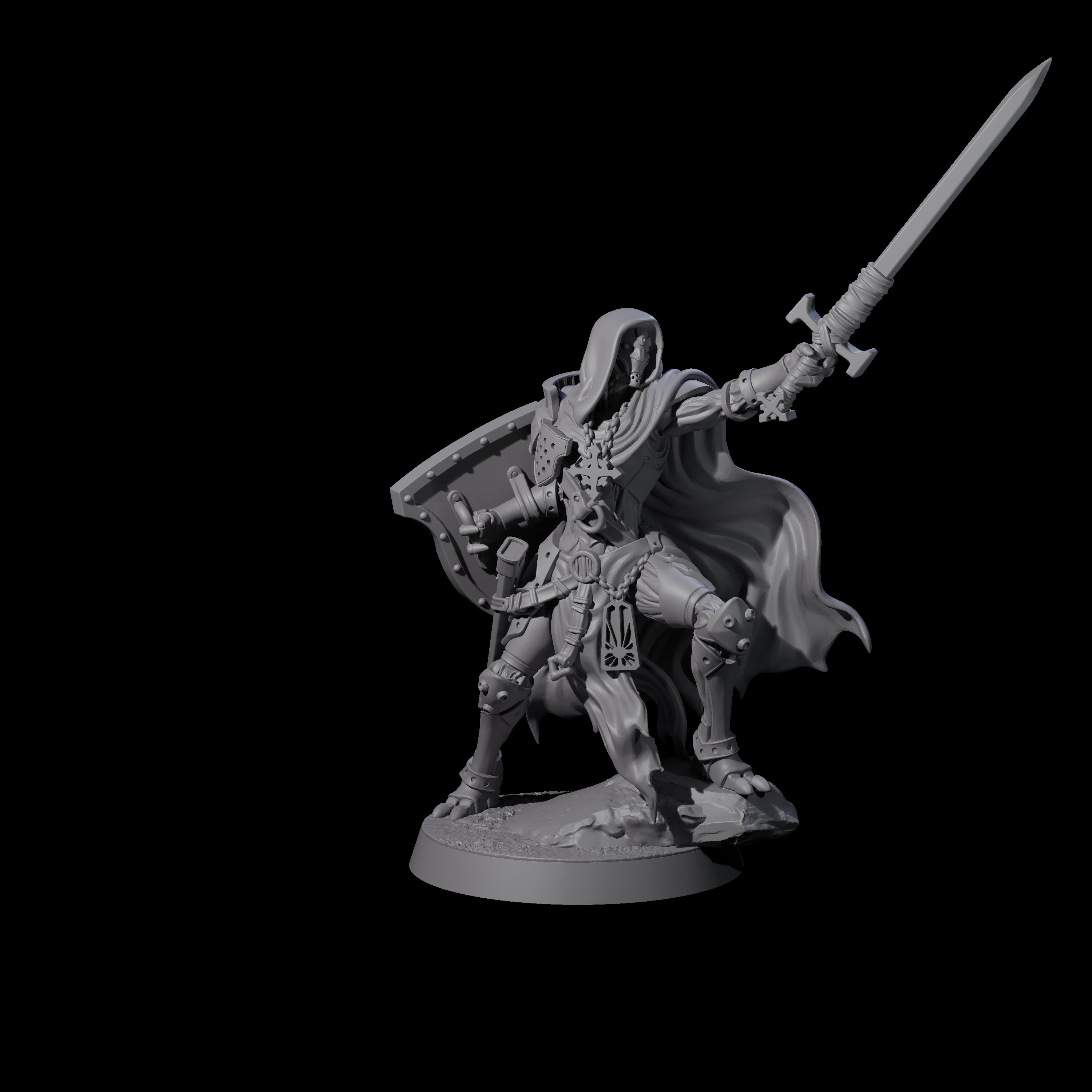 Noble Warforged Templar B Miniature for Dungeons and Dragons, Pathfinder or other TTRPGs