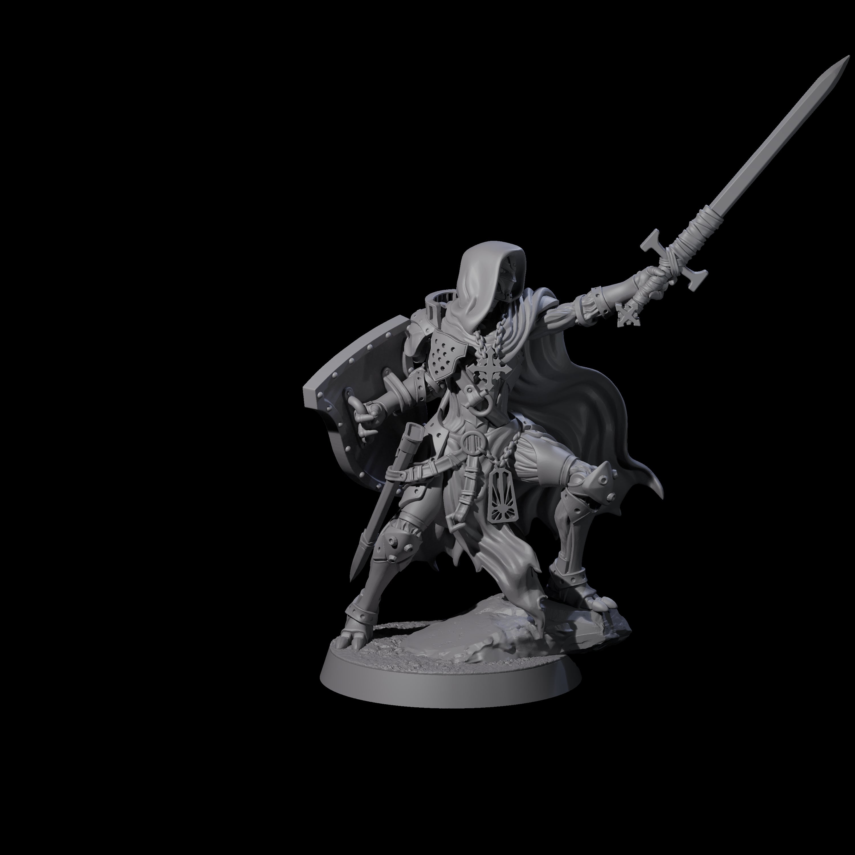 Noble Warforged Templar B Miniature for Dungeons and Dragons, Pathfinder or other TTRPGs