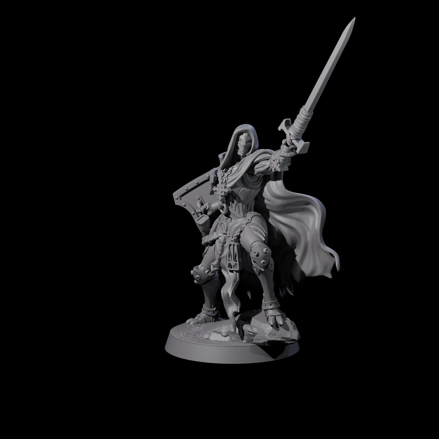 Noble Warforged Templar B Miniature for Dungeons and Dragons, Pathfinder or other TTRPGs