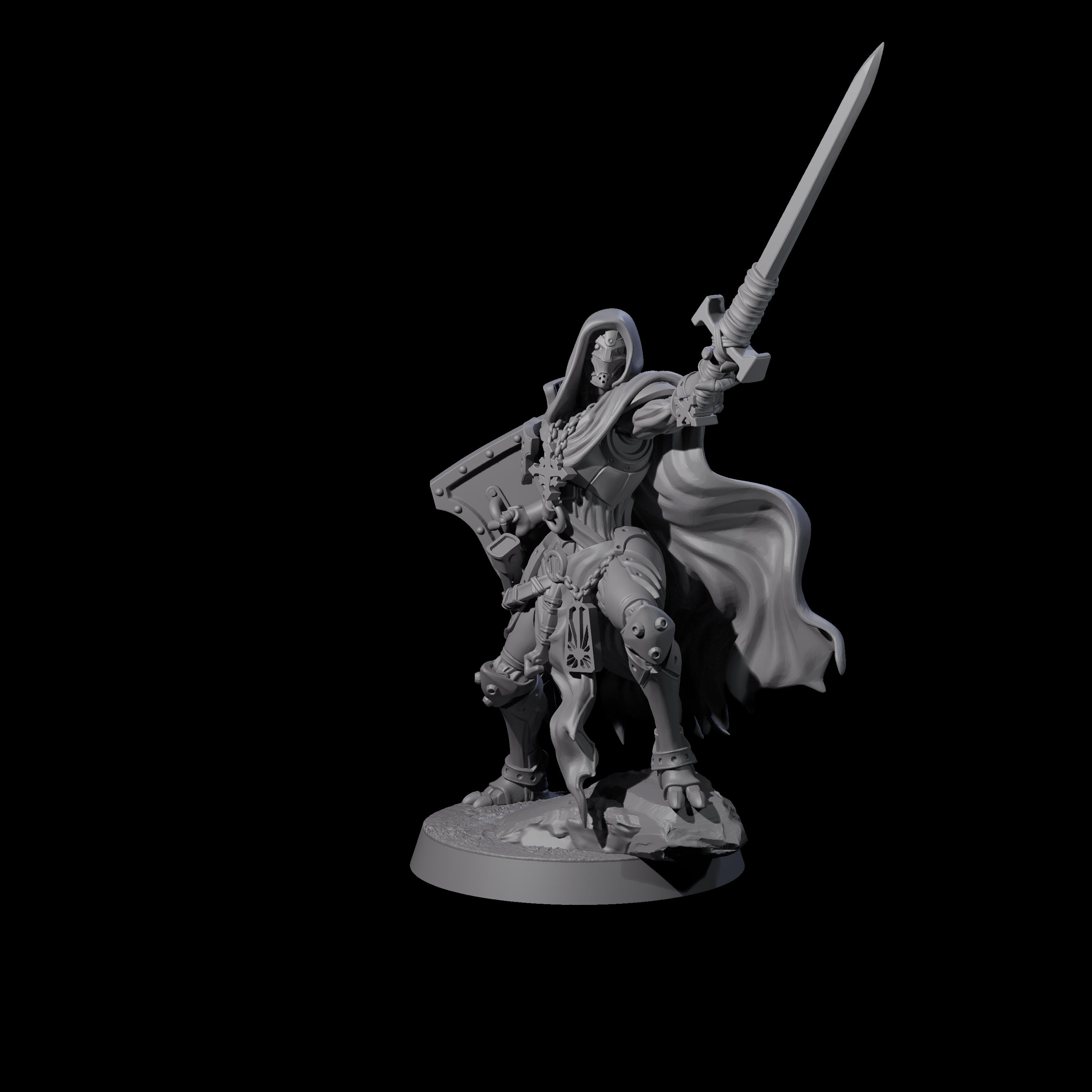 Noble Warforged Templar B Miniature for Dungeons and Dragons, Pathfinder or other TTRPGs