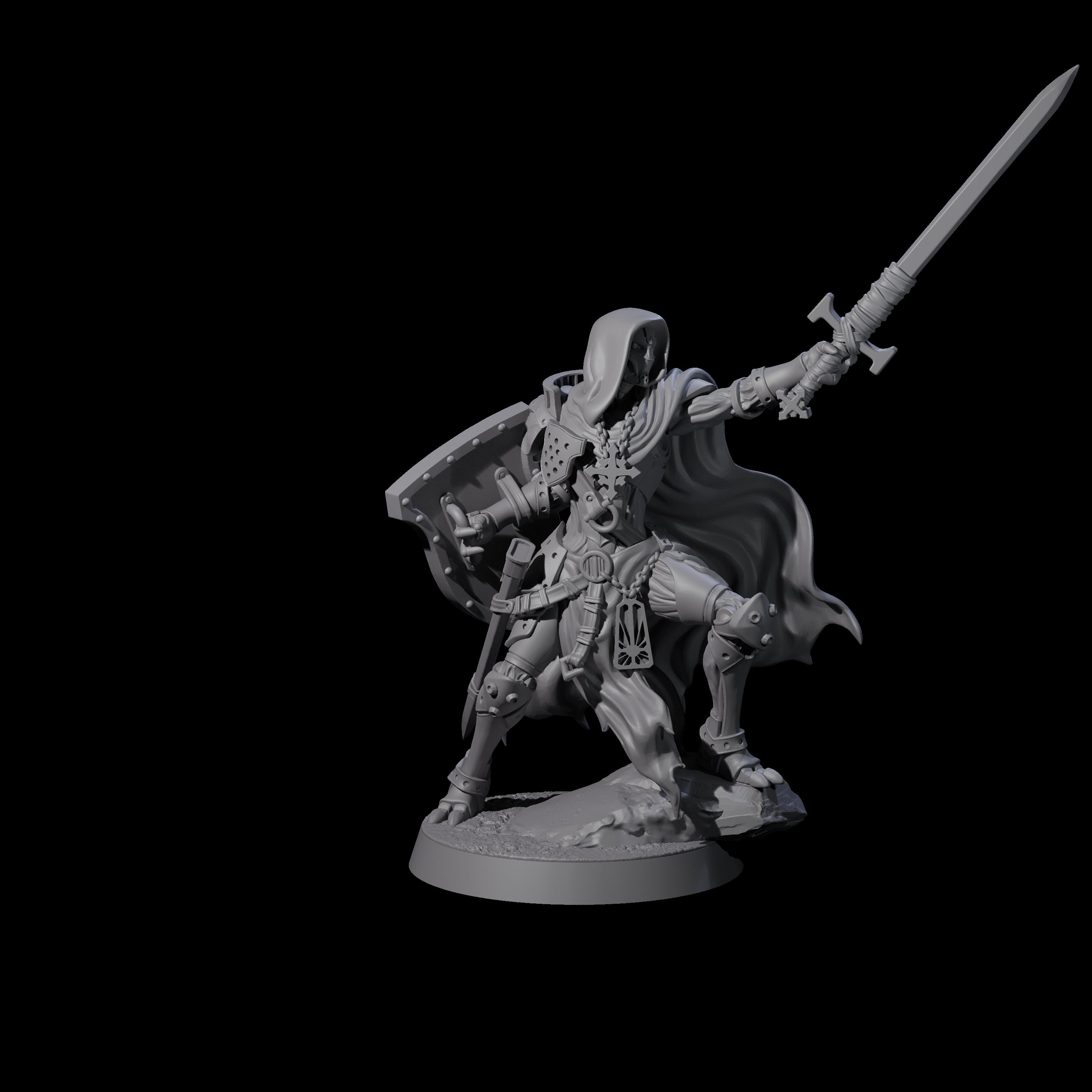 Noble Warforged Templar B Miniature for Dungeons and Dragons, Pathfinder or other TTRPGs