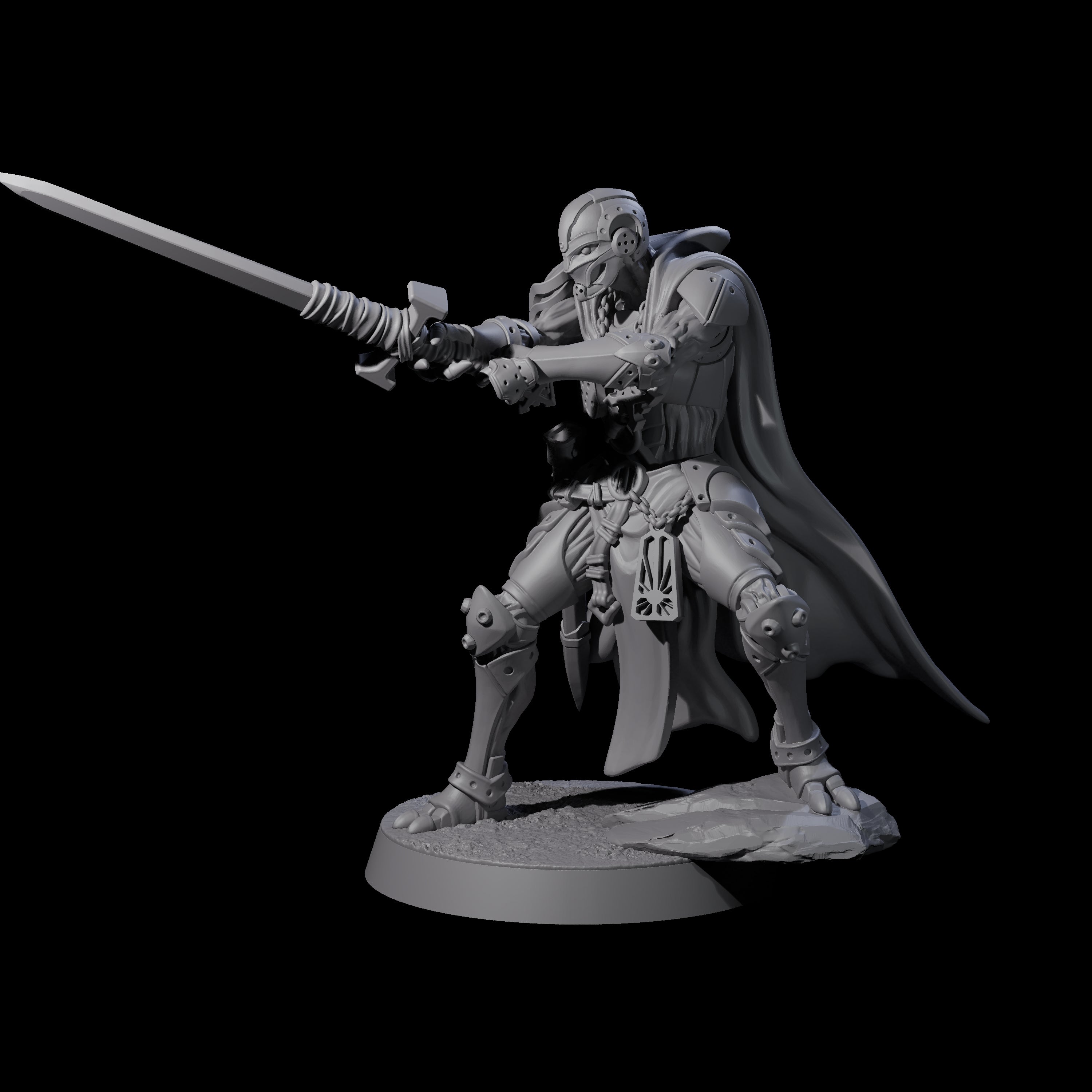 Noble Warforged Templar C Miniature for Dungeons and Dragons, Pathfinder or other TTRPGs
