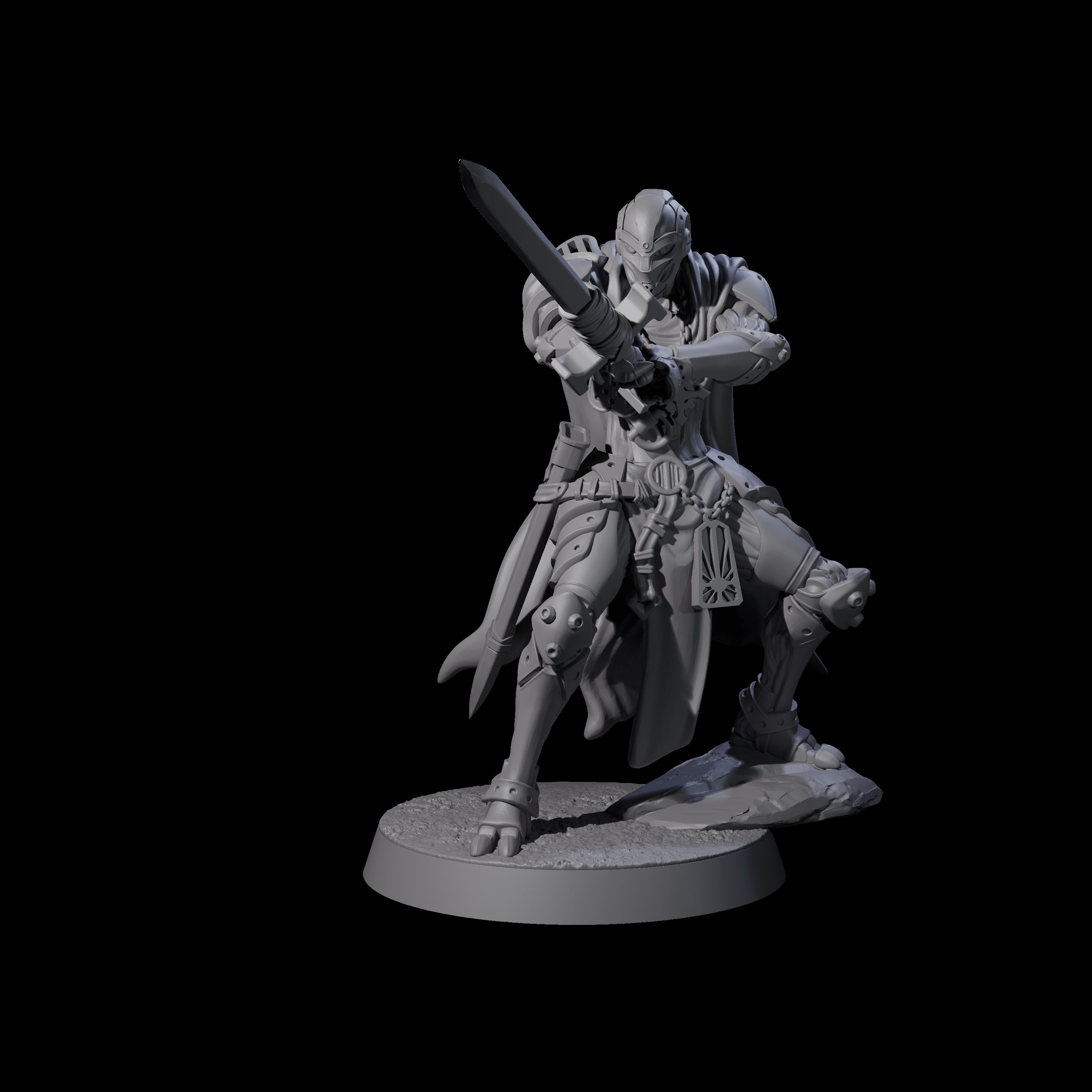 Noble Warforged Templar C Miniature for Dungeons and Dragons, Pathfinder or other TTRPGs