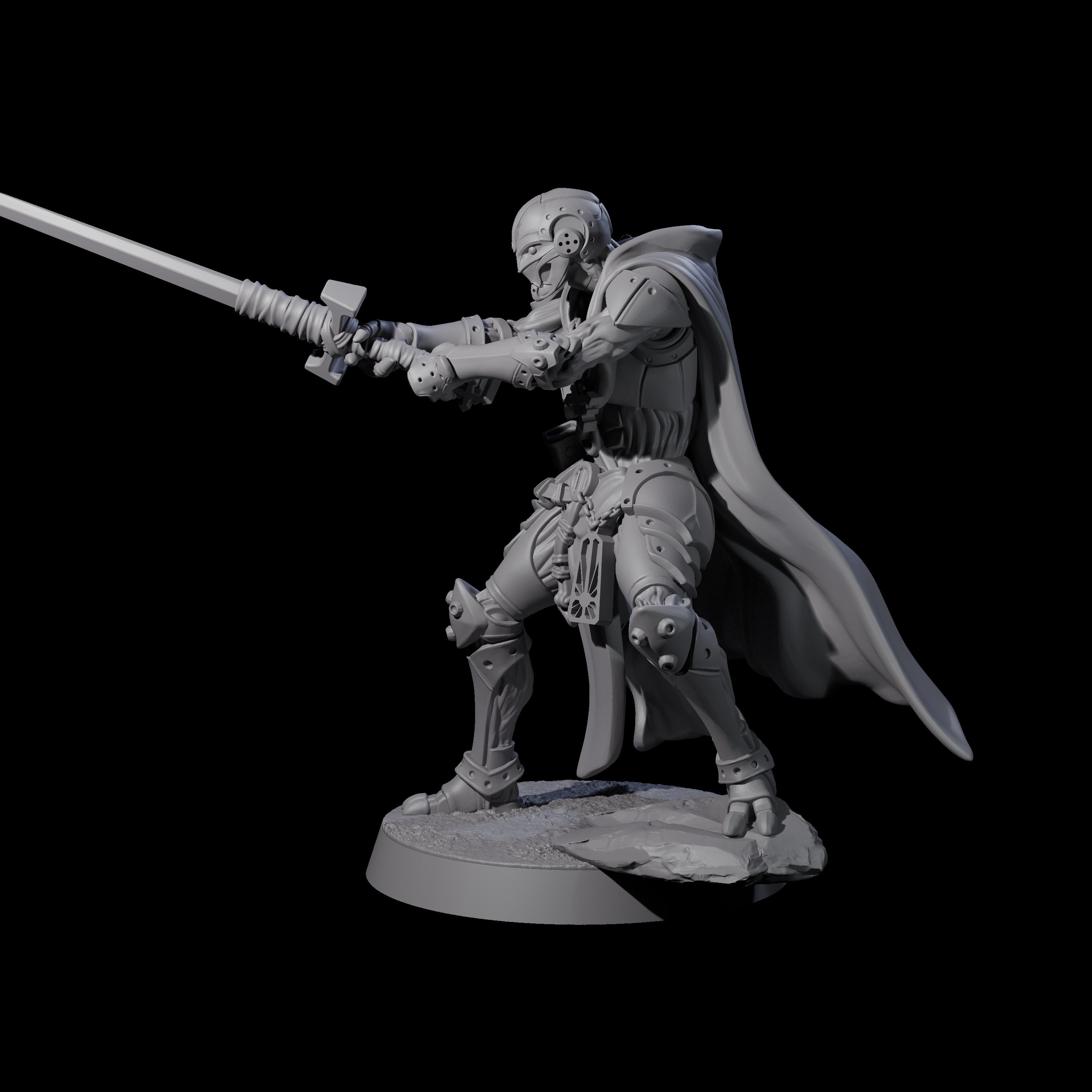 Noble Warforged Templar C Miniature for Dungeons and Dragons, Pathfinder or other TTRPGs
