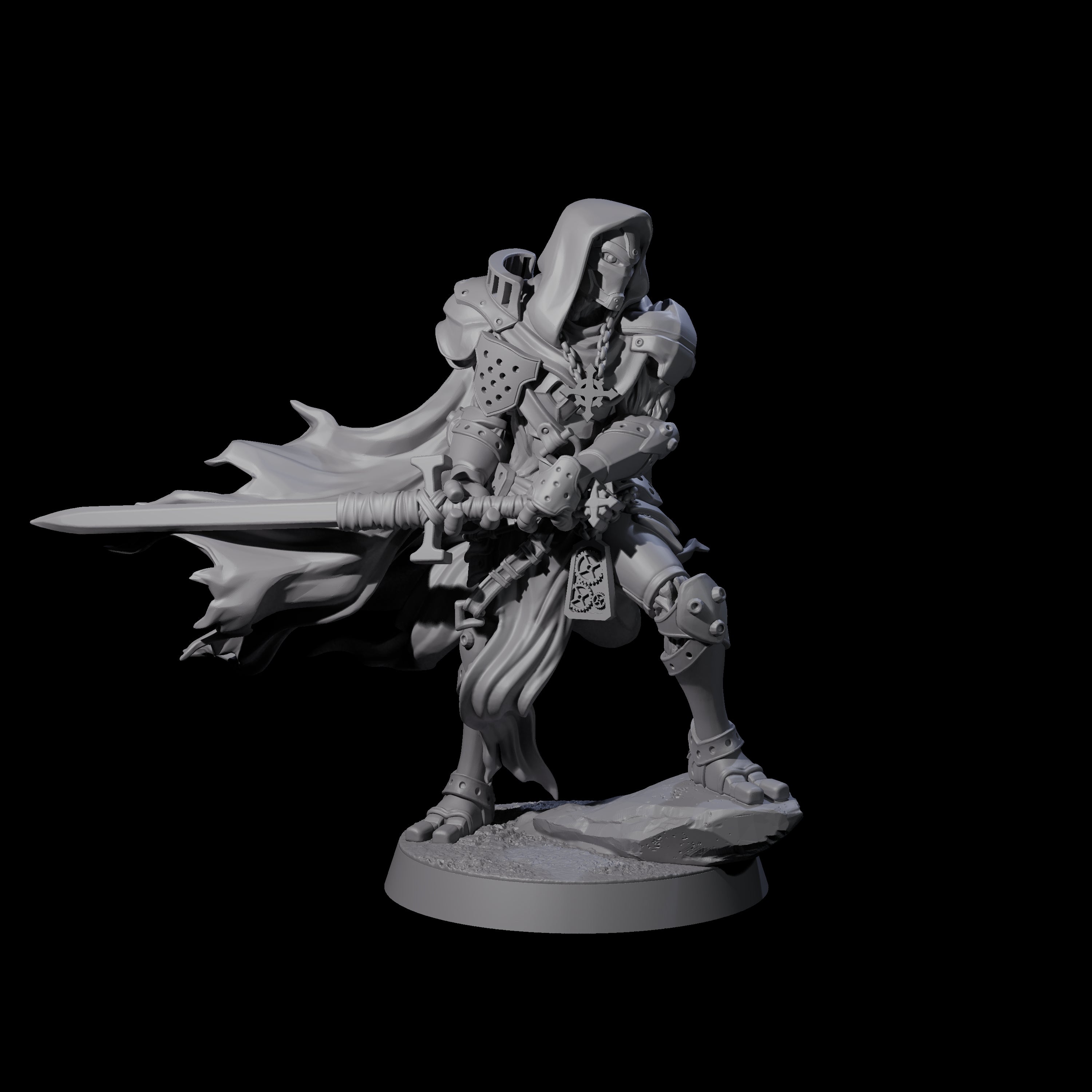 Noble Warforged Templar D Miniature for Dungeons and Dragons, Pathfinder or other TTRPGs