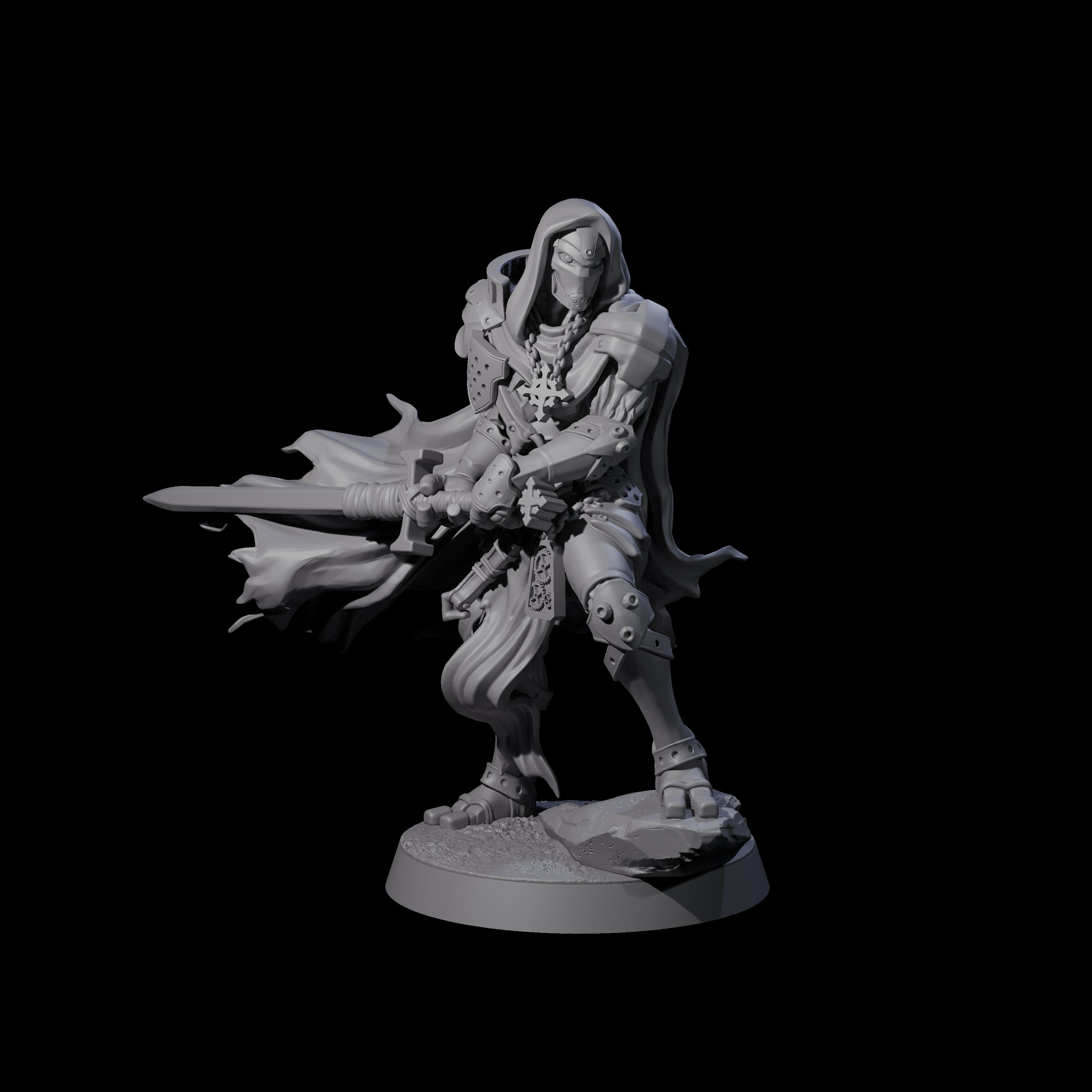 Noble Warforged Templar D Miniature for Dungeons and Dragons, Pathfinder or other TTRPGs