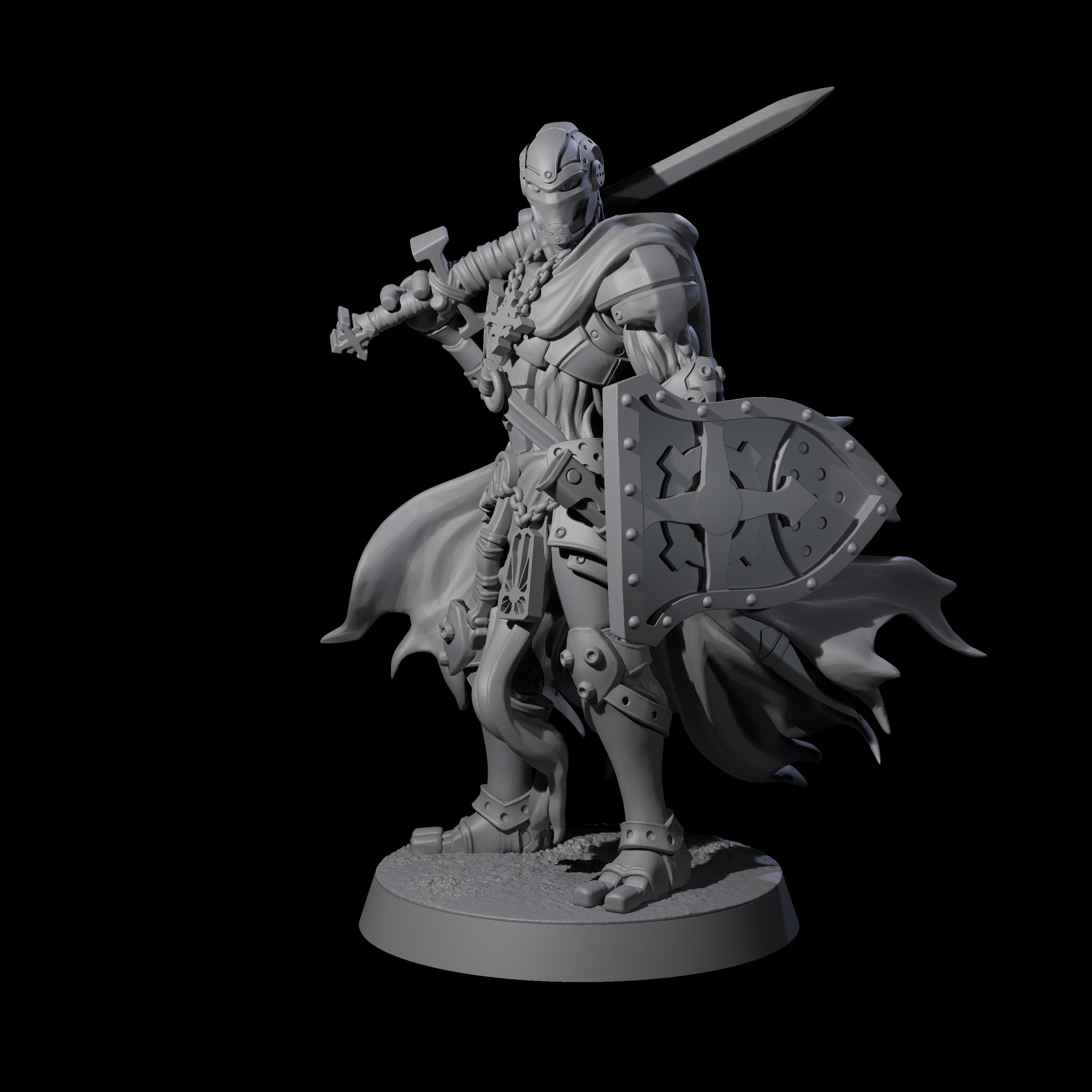 Noble Warforged Templar E Miniature for Dungeons and Dragons, Pathfinder or other TTRPGs