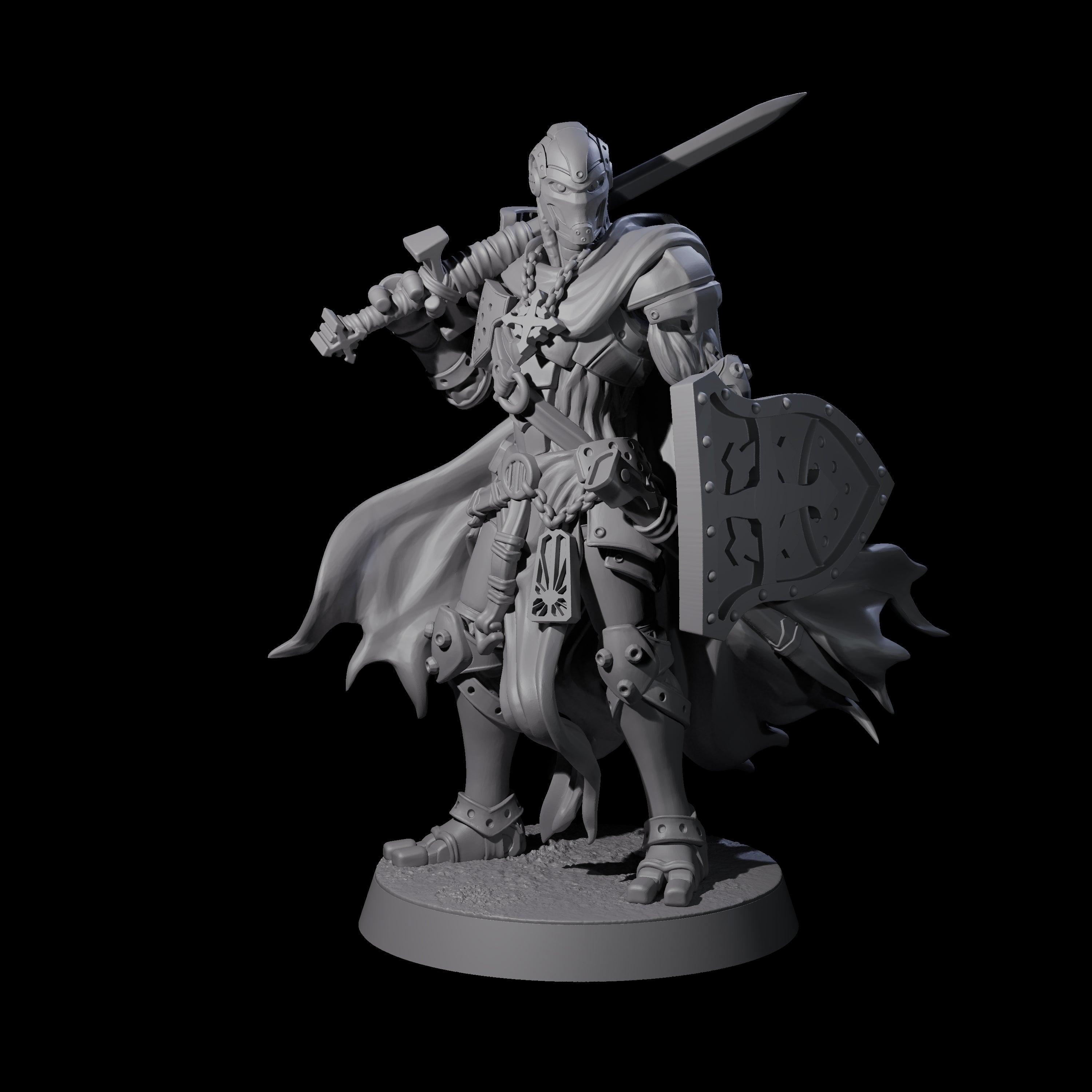 Noble Warforged Templar E Miniature for Dungeons and Dragons, Pathfinder or other TTRPGs
