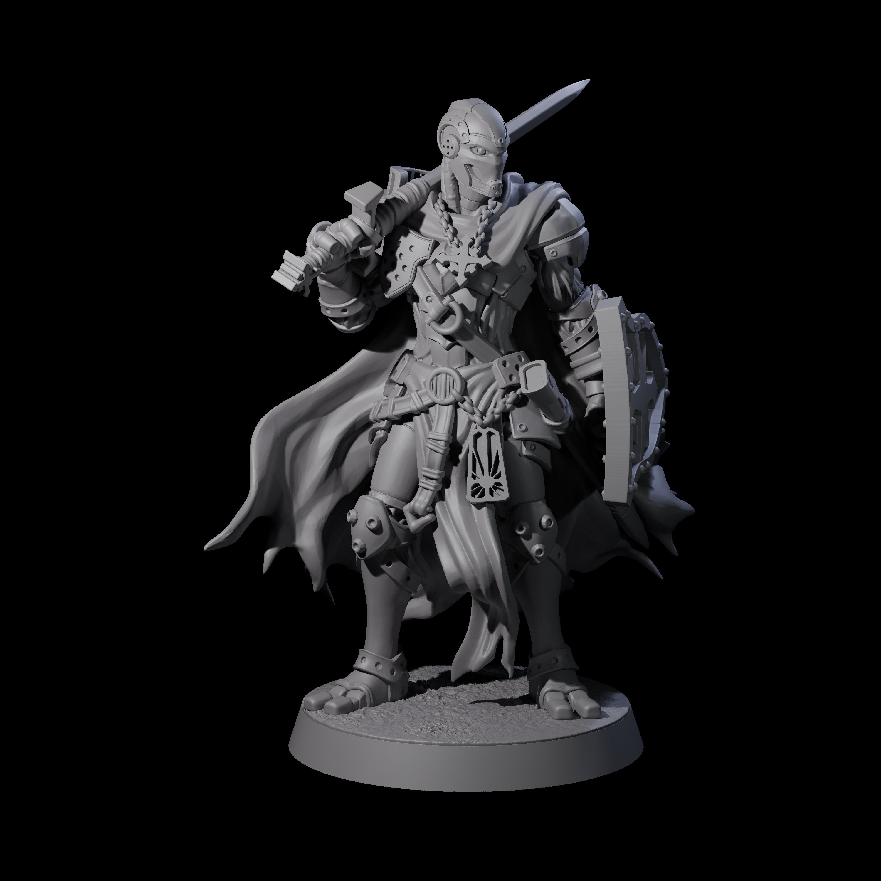 Noble Warforged Templar E Miniature for Dungeons and Dragons, Pathfinder or other TTRPGs