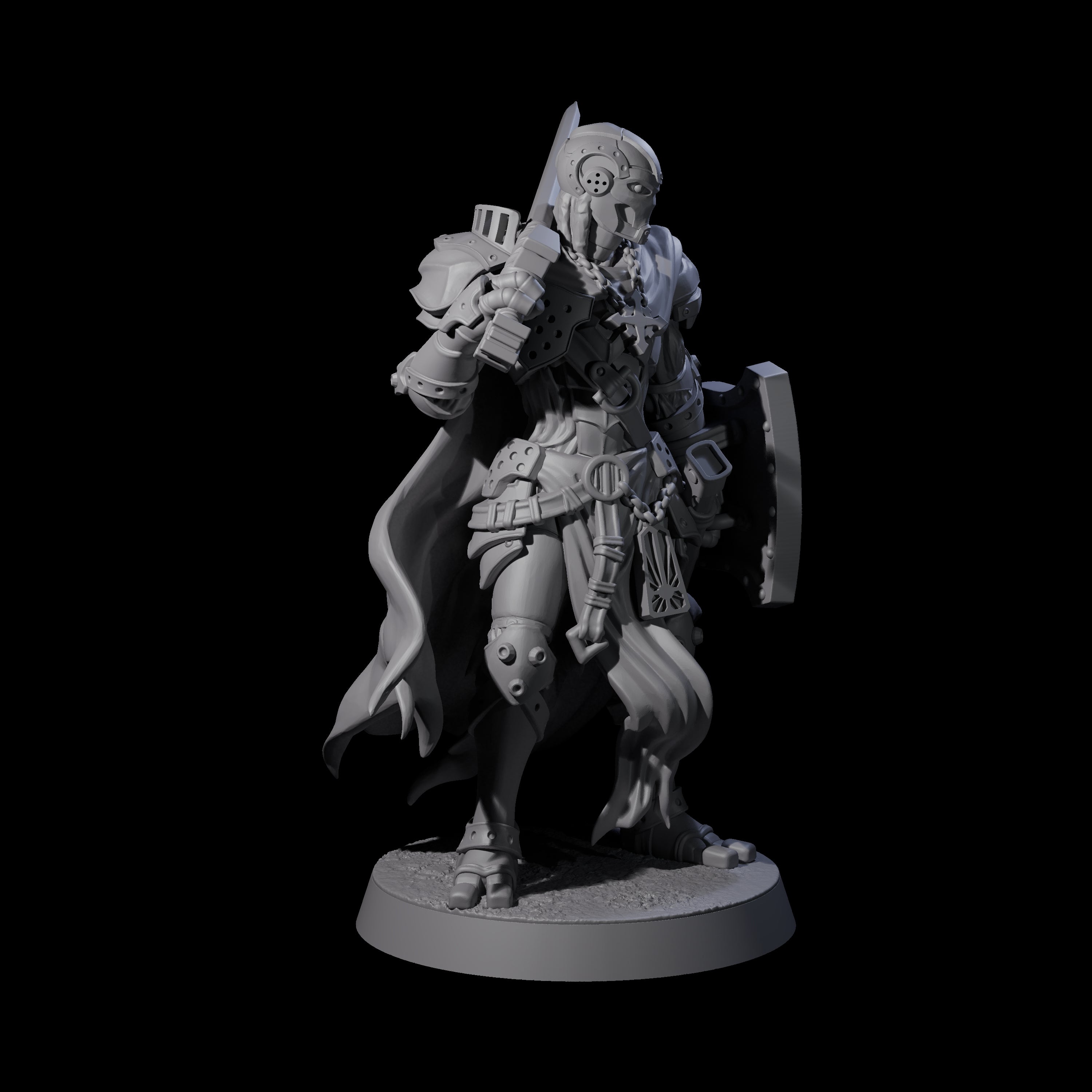 Noble Warforged Templar E Miniature for Dungeons and Dragons, Pathfinder or other TTRPGs