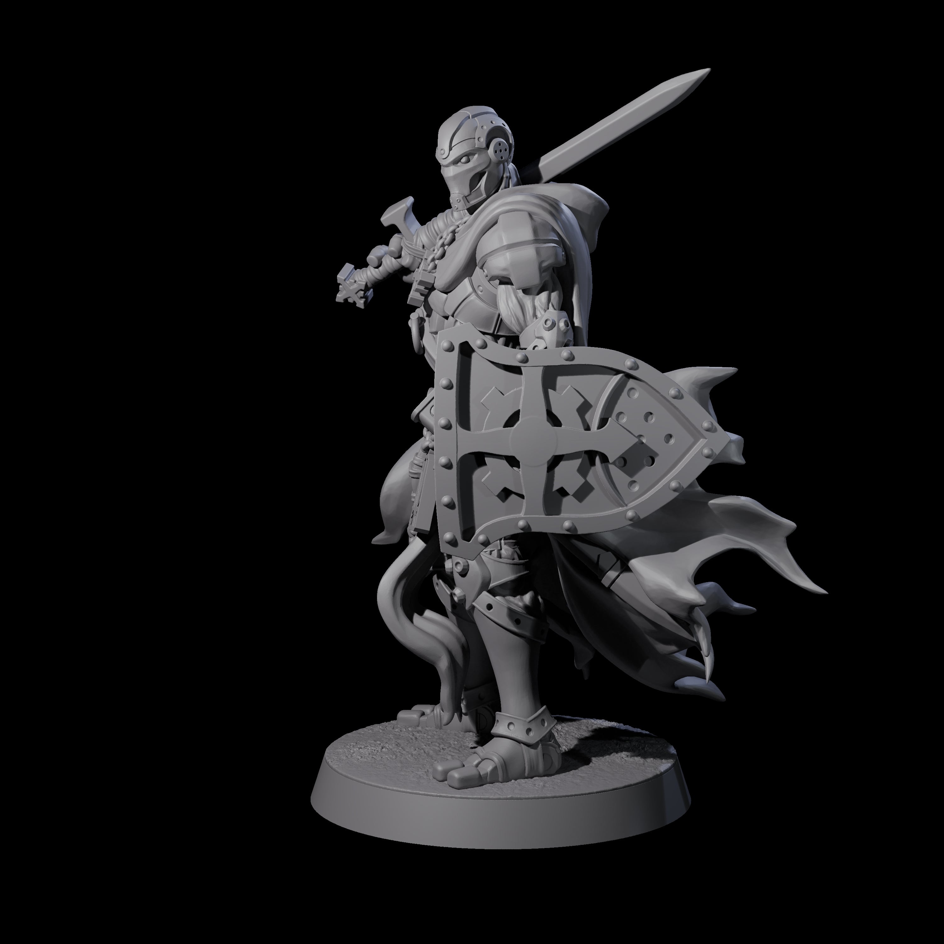 Noble Warforged Templar E Miniature for Dungeons and Dragons, Pathfinder or other TTRPGs
