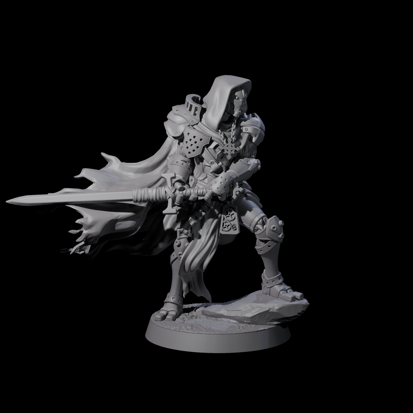Noble Warforged Templars Miniature for Dungeons and Dragons, Pathfinder or other TTRPGs