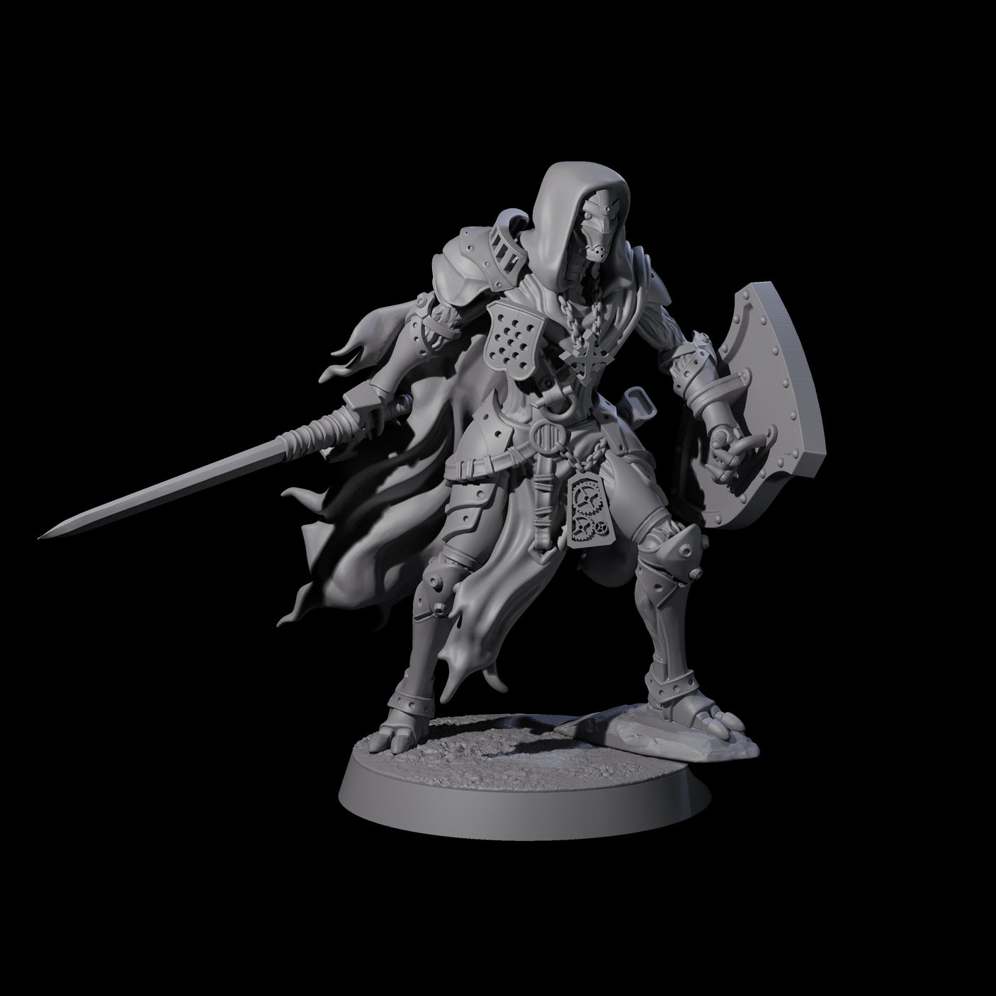 Noble Warforged Templars Miniature for Dungeons and Dragons, Pathfinder or other TTRPGs