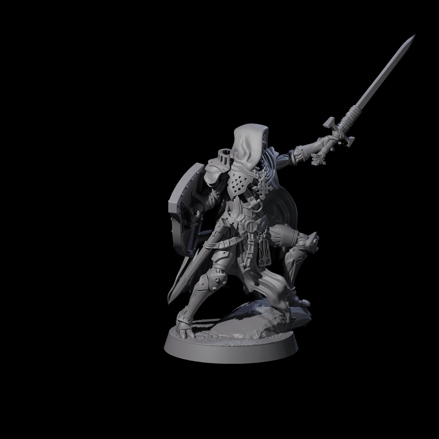 Noble Warforged Templars Miniature for Dungeons and Dragons, Pathfinder or other TTRPGs