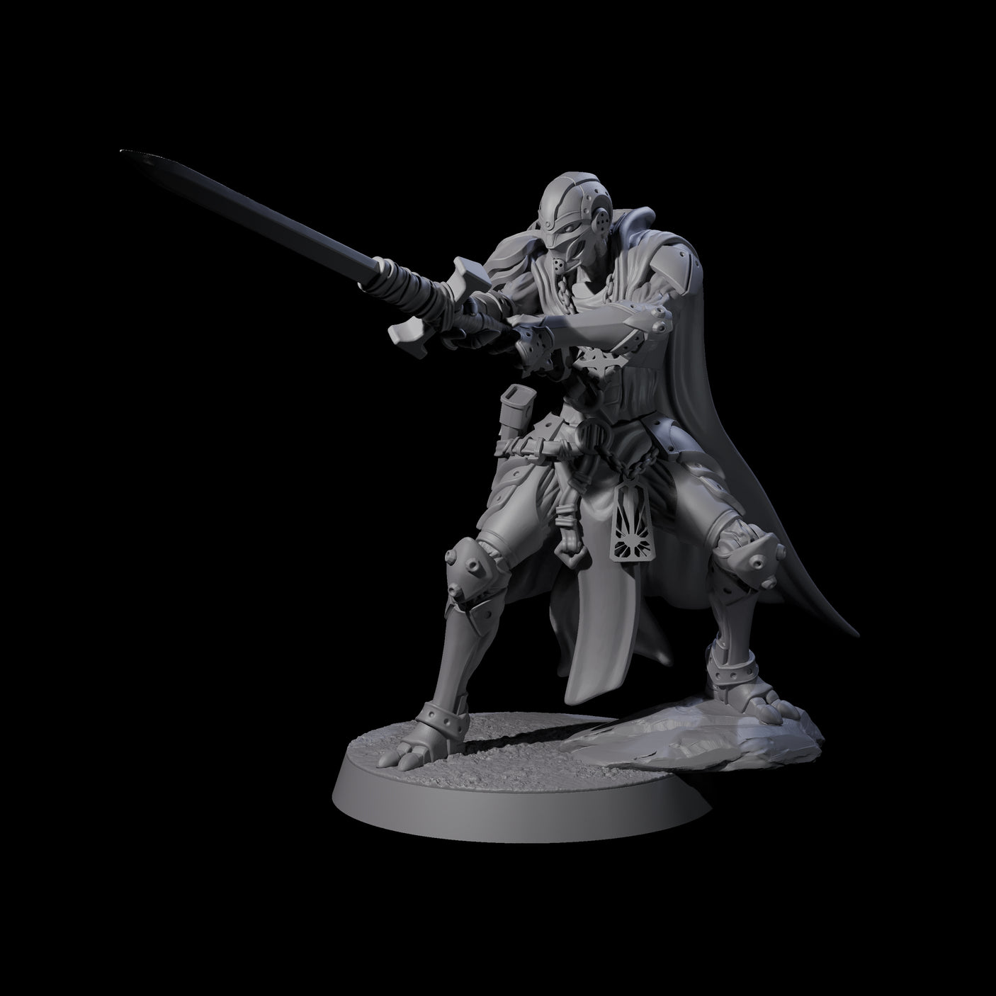 Noble Warforged Templars Miniature for Dungeons and Dragons, Pathfinder or other TTRPGs
