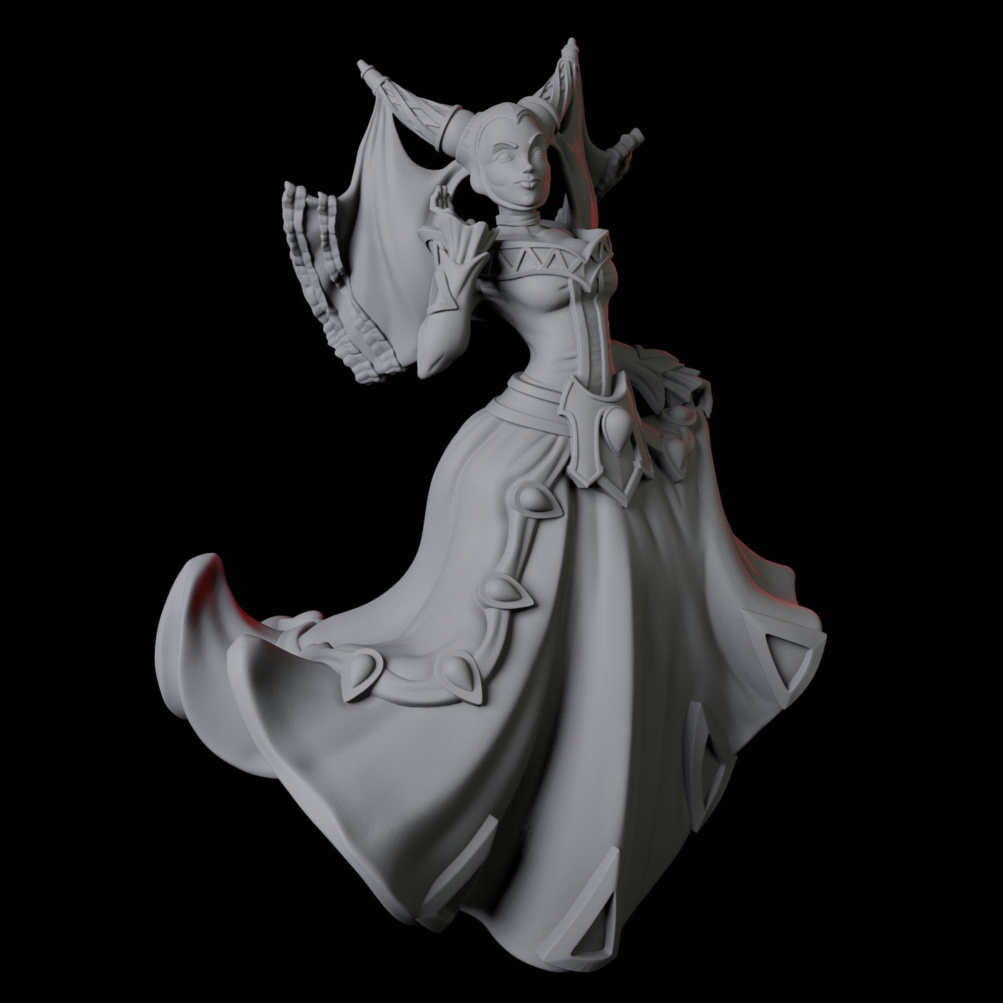 Noblewoman B Miniature for Dungeons and Dragons, Pathfinder or other TTRPGs