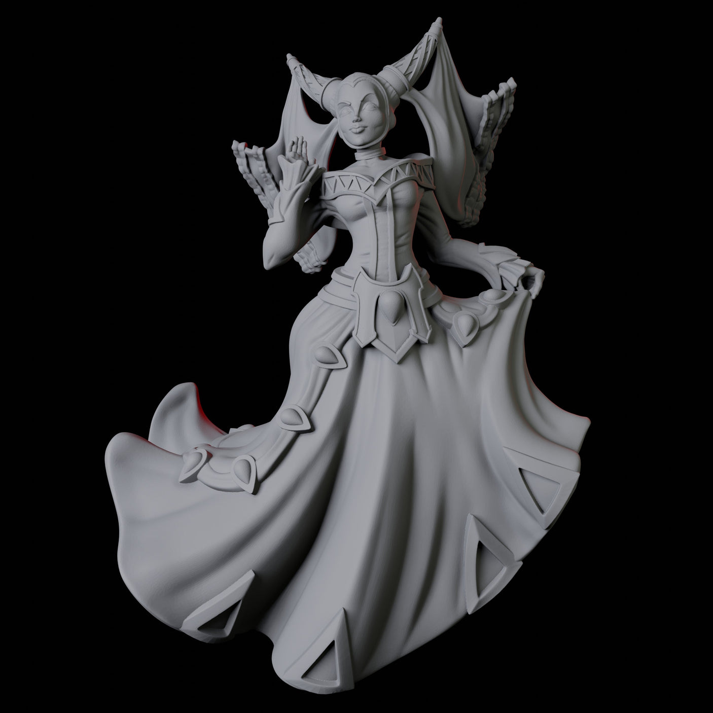 Noblewoman B Miniature for Dungeons and Dragons, Pathfinder or other TTRPGs