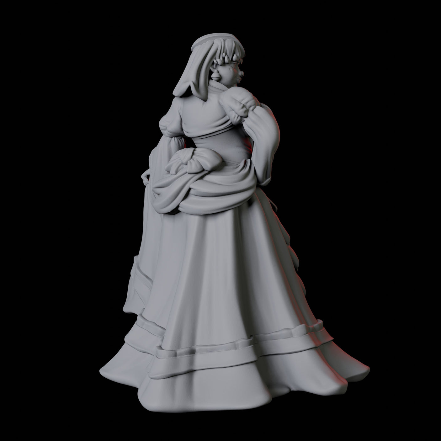 Noblewoman C Miniature for Dungeons and Dragons, Pathfinder or other TTRPGs
