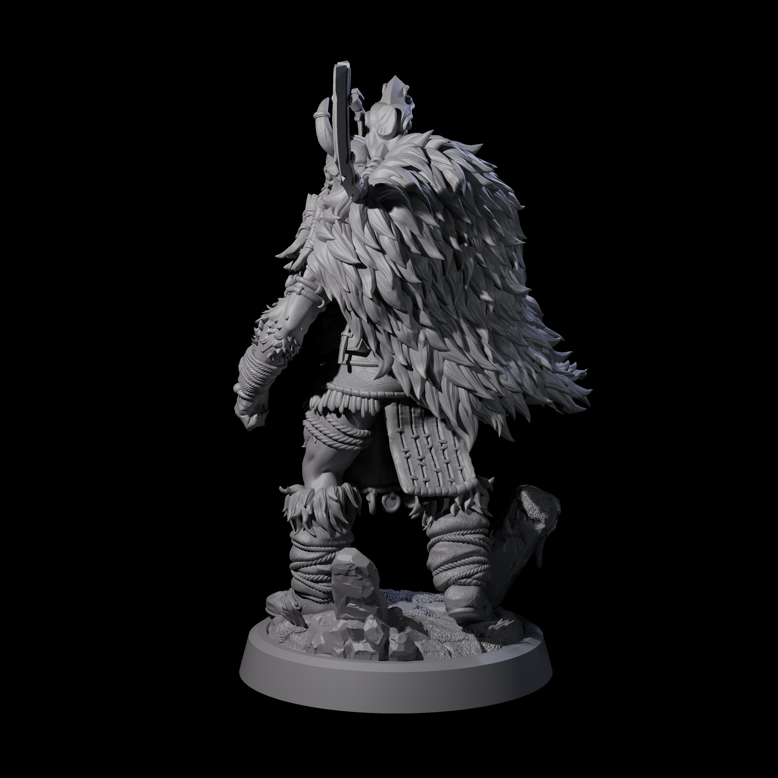 Northern Tribe Barbarian Miniature for Dungeons and Dragons, Pathfinder or other TTRPGs