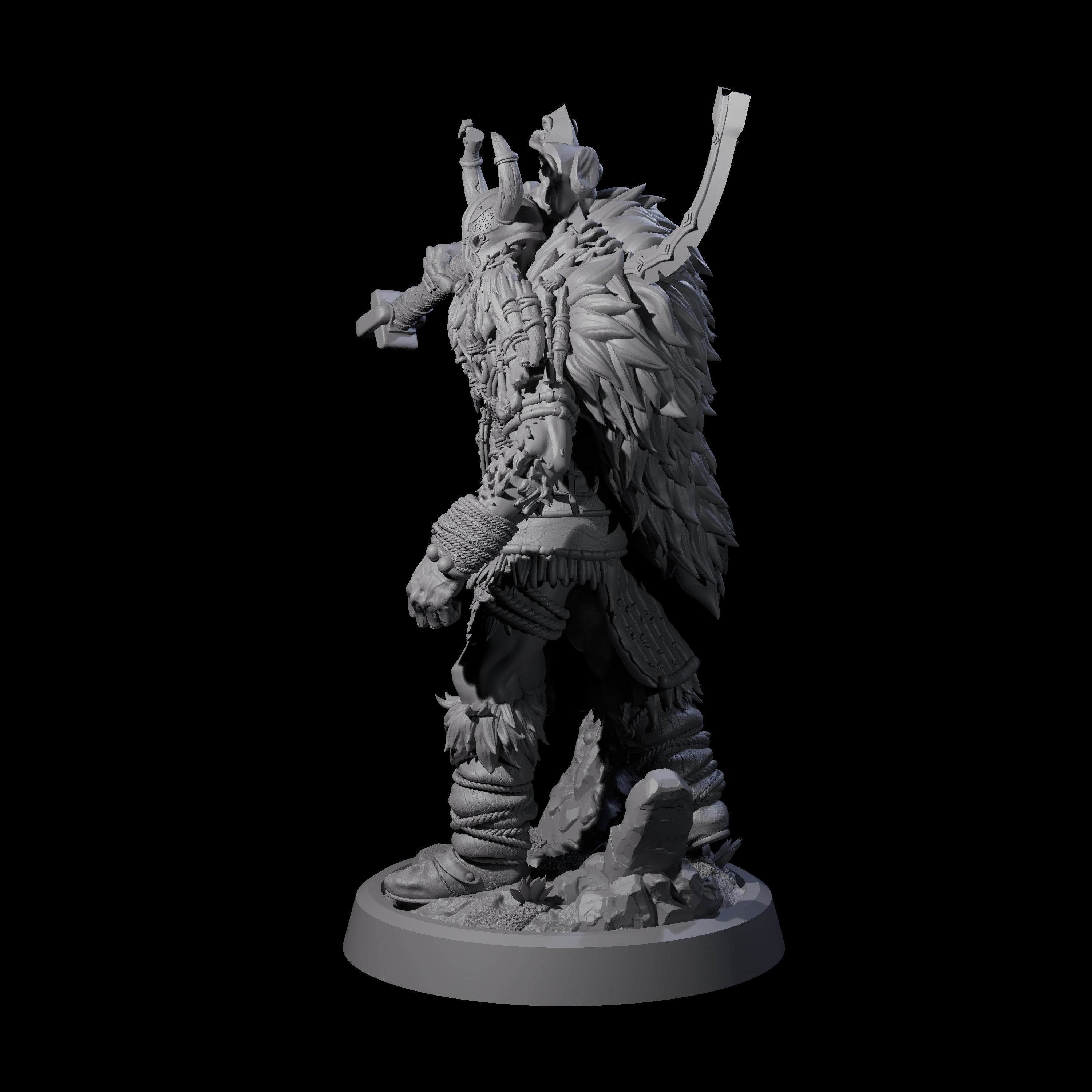 Northern Tribe Barbarian Miniature for Dungeons and Dragons, Pathfinder or other TTRPGs