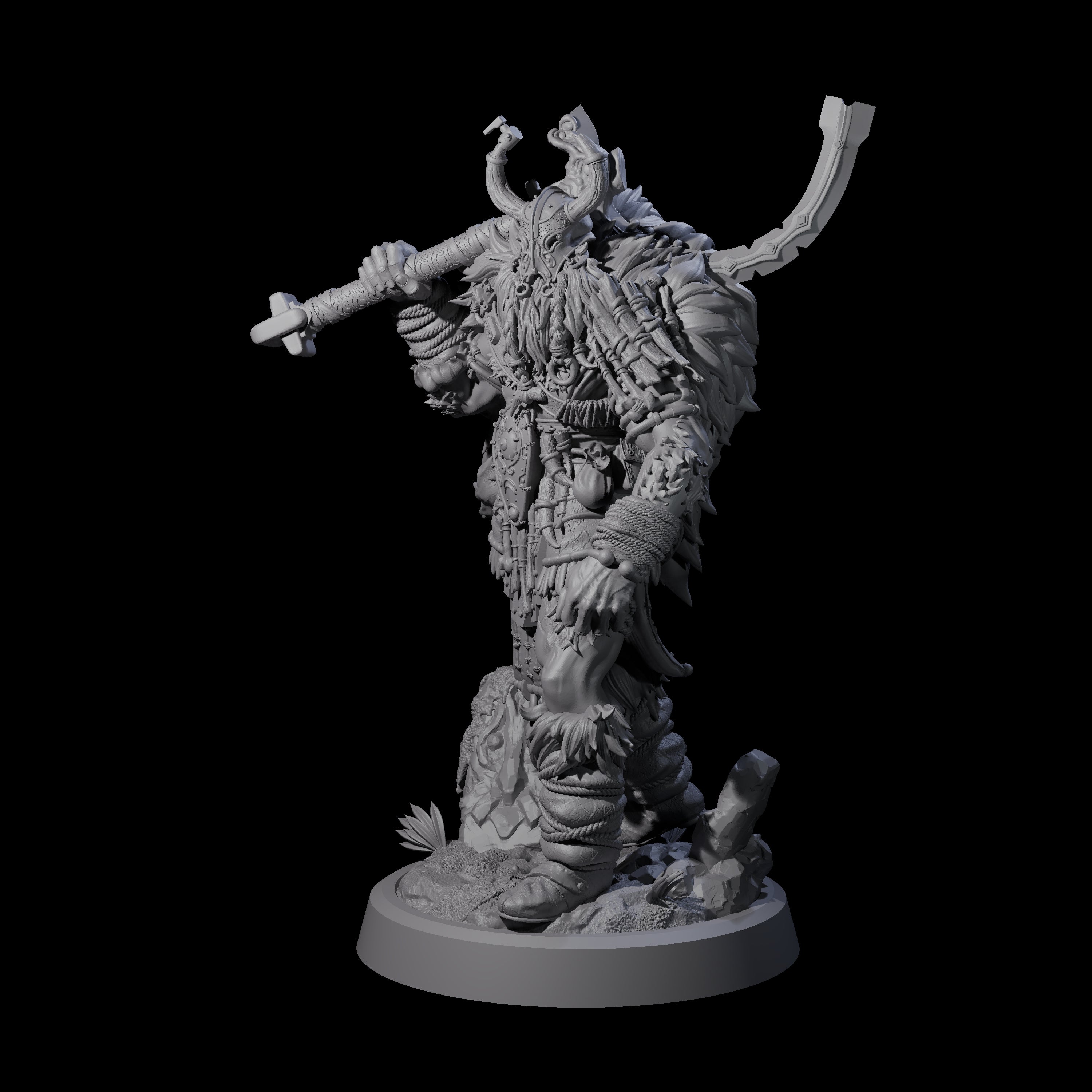 Northern Tribe Barbarian Miniature for Dungeons and Dragons, Pathfinder or other TTRPGs