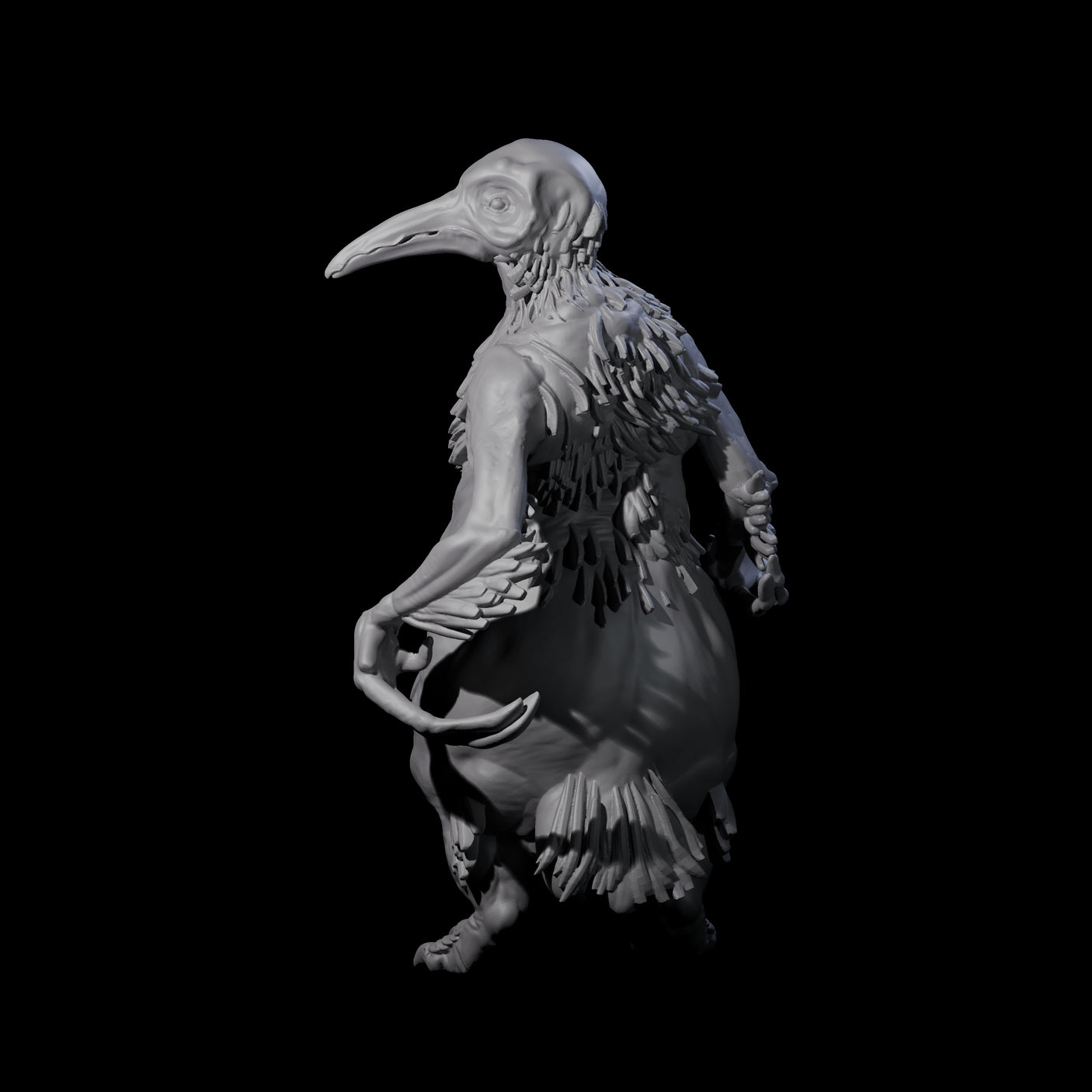 Not So Cute Pinguin Abberant B Miniature for Dungeons and Dragons, Pathfinder or other TTRPGs