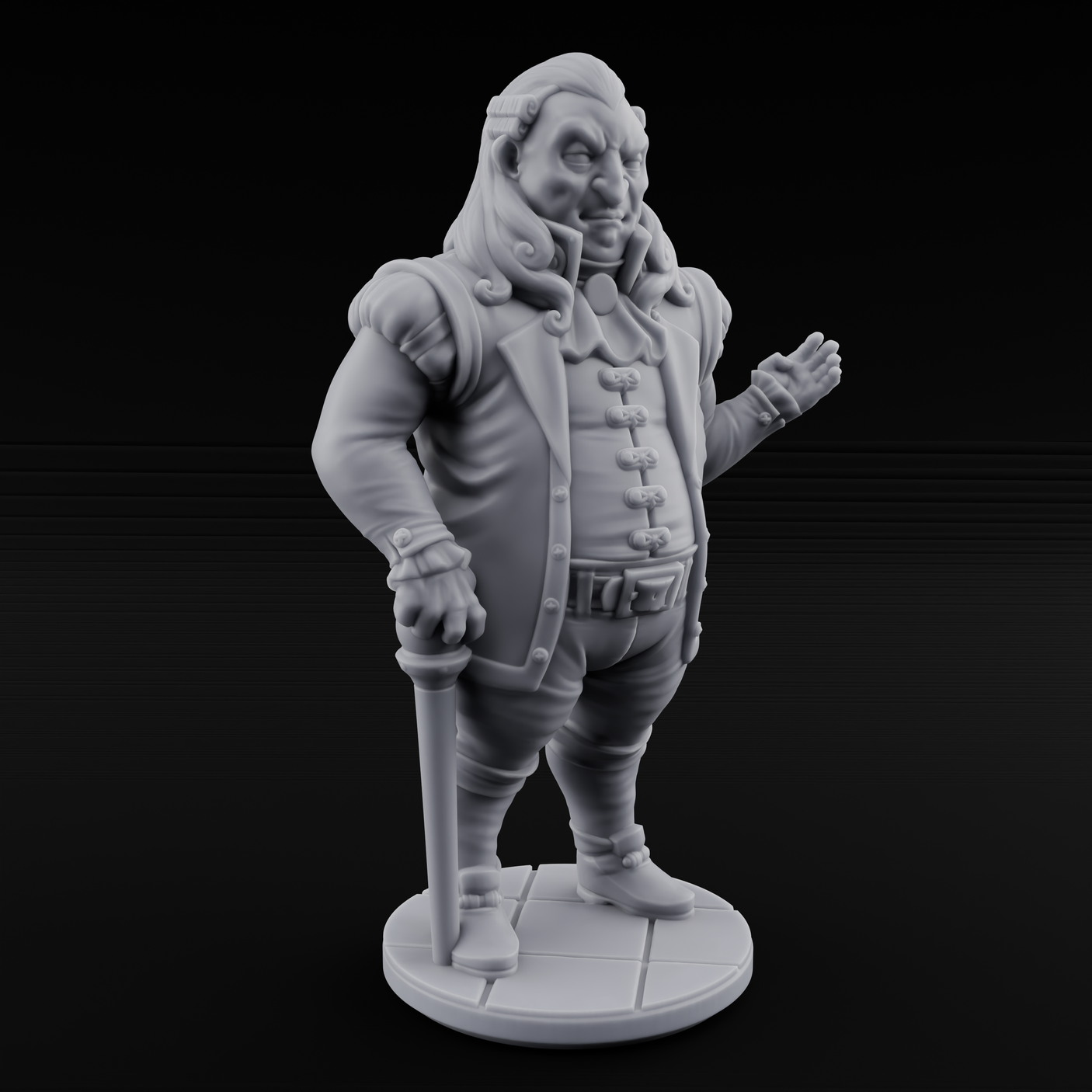 Now Look Here Human Noble Miniature for Dungeons and Dragons, Pathfinder or other TTRPGs