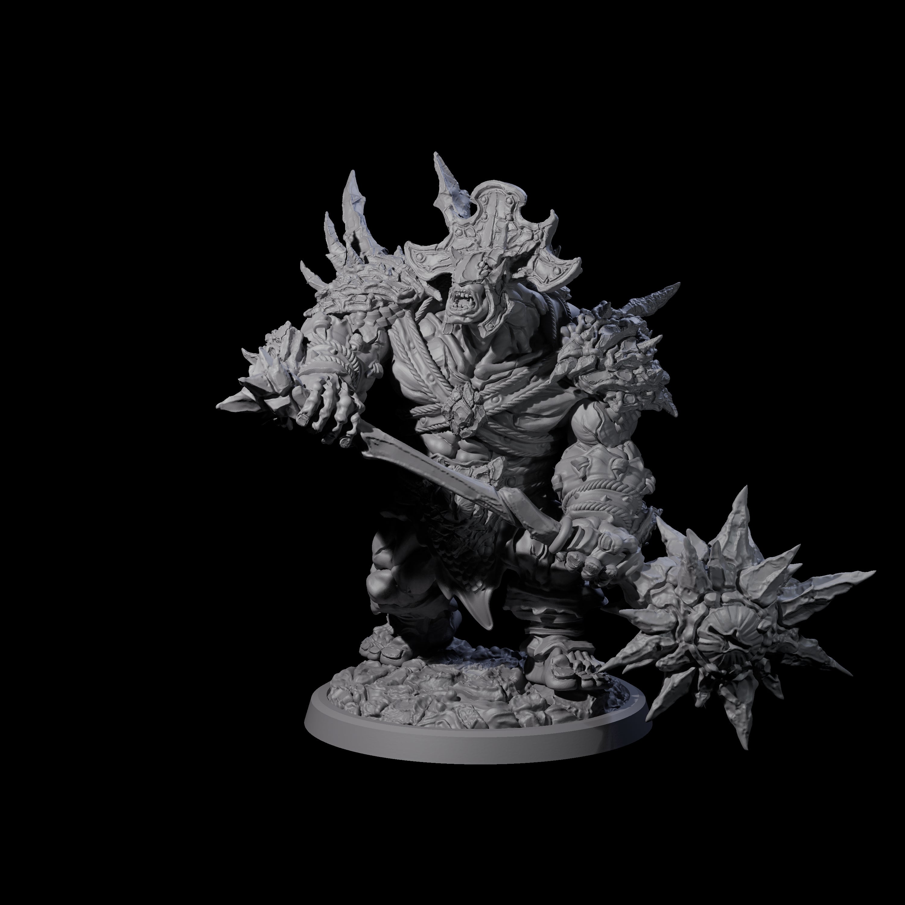Oceanbound Ogre B Miniature for Dungeons and Dragons, Pathfinder or other TTRPGs