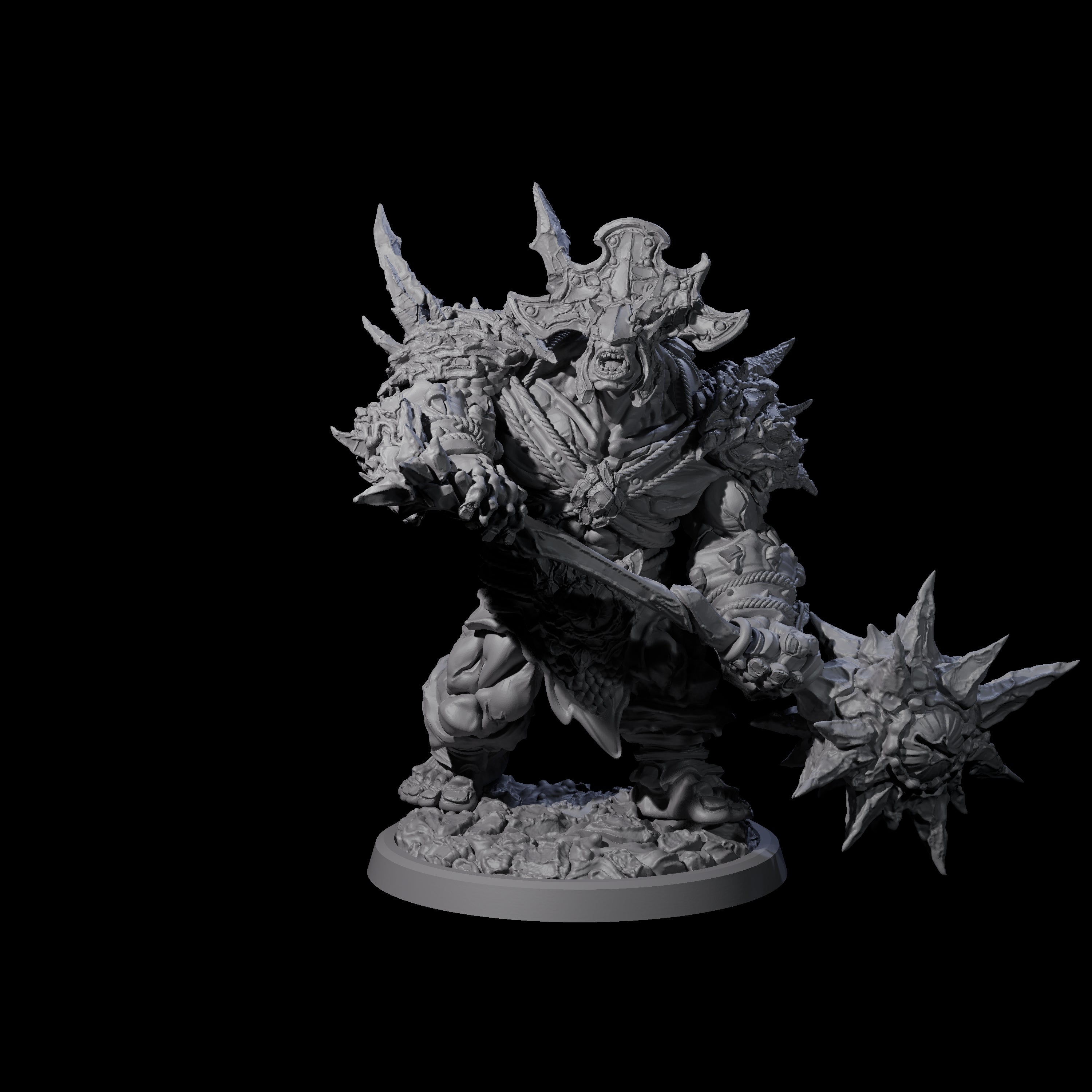 Oceanbound Ogre B Miniature for Dungeons and Dragons, Pathfinder or other TTRPGs