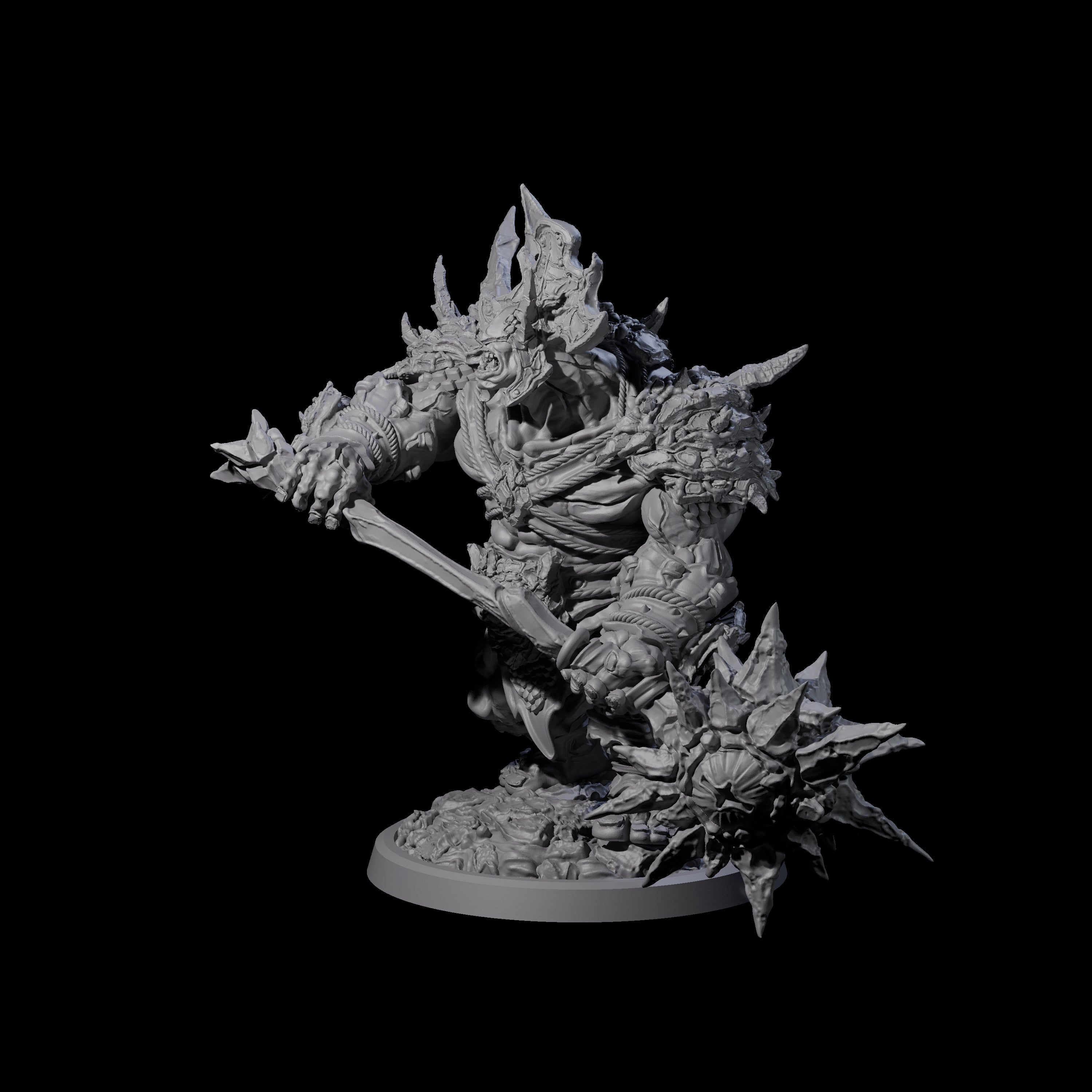 Oceanbound Ogre B Miniature for Dungeons and Dragons, Pathfinder or other TTRPGs