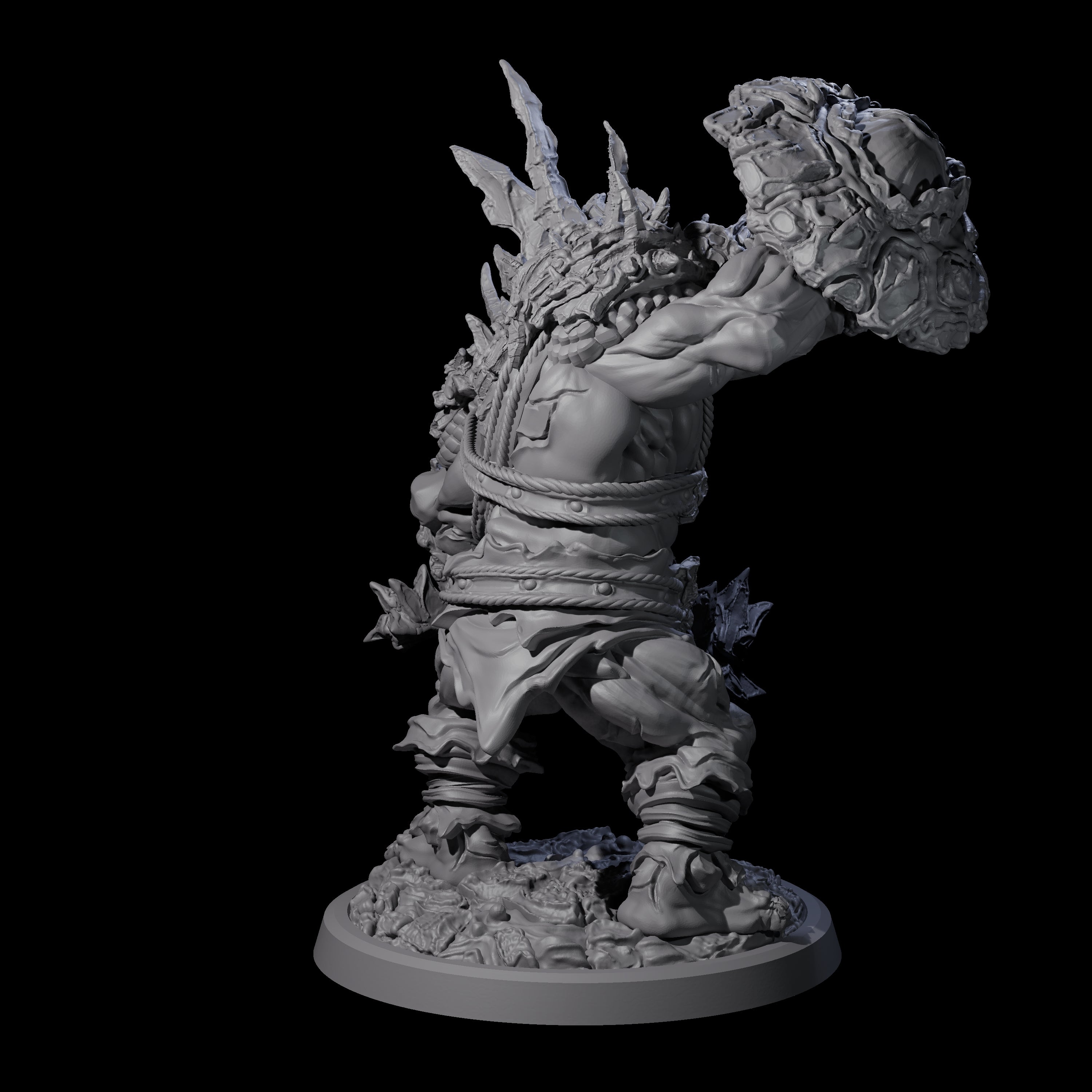 Oceanbound Ogre C Miniature for Dungeons and Dragons, Pathfinder or other TTRPGs