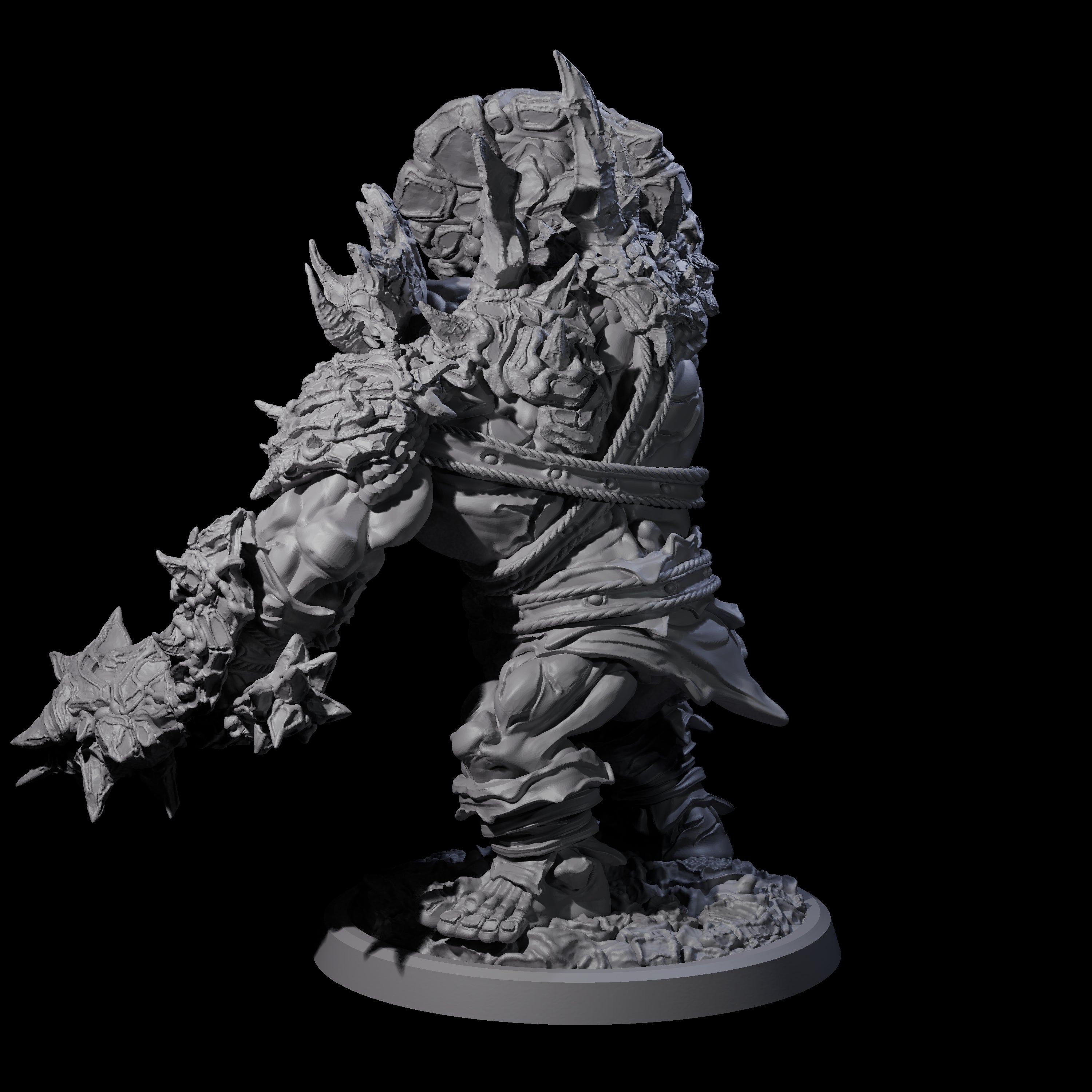 Oceanbound Ogre C Miniature for Dungeons and Dragons, Pathfinder or other TTRPGs