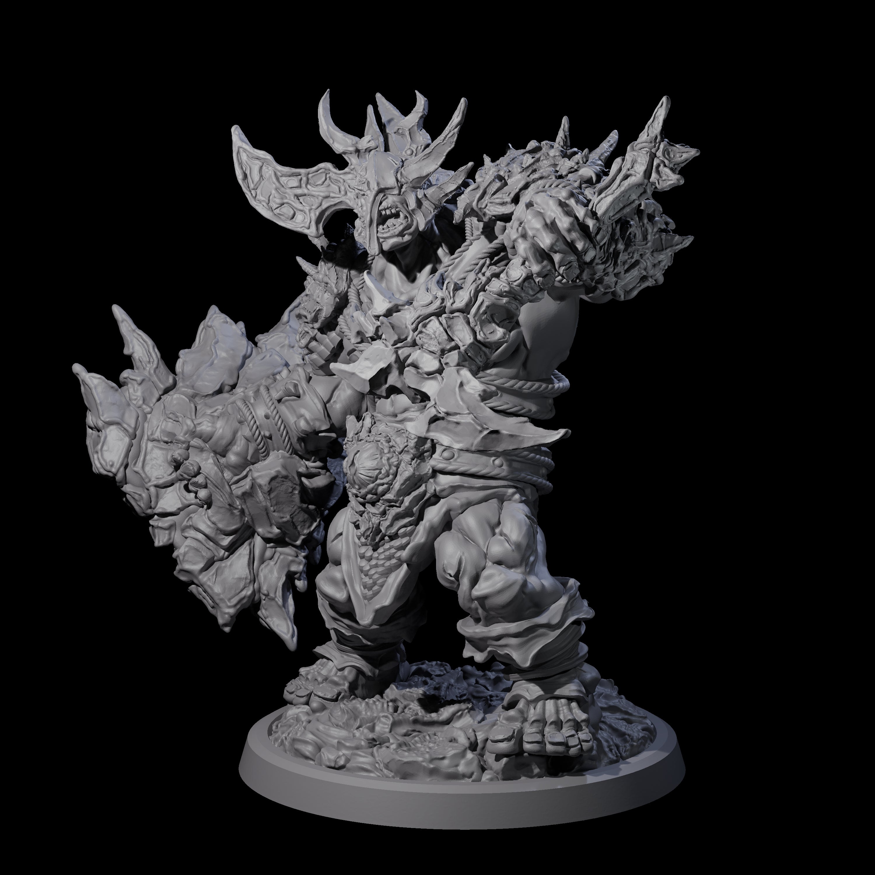 Oceanbound Ogre D Miniature for Dungeons and Dragons, Pathfinder or other TTRPGs