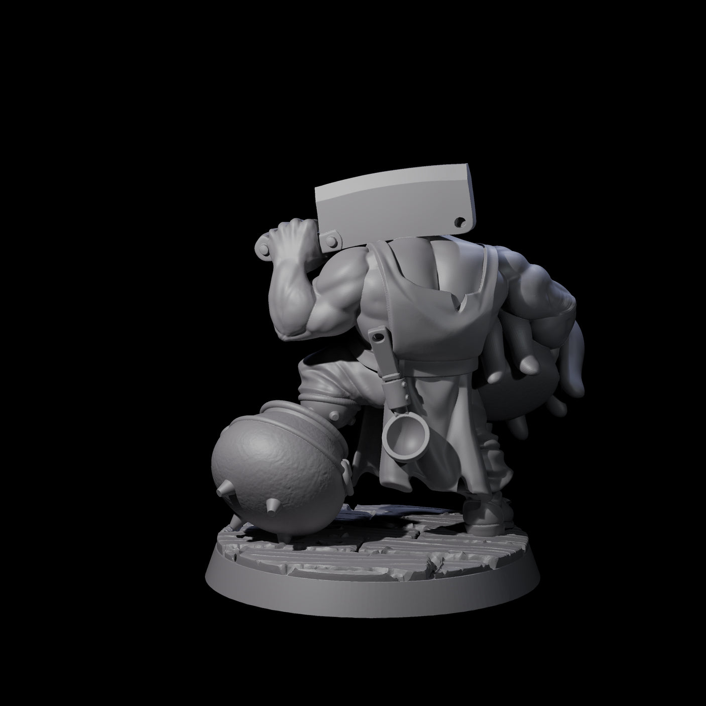Octopus Loving Pirate Chef Miniature for Dungeons and Dragons, Pathfinder or other TTRPGs
