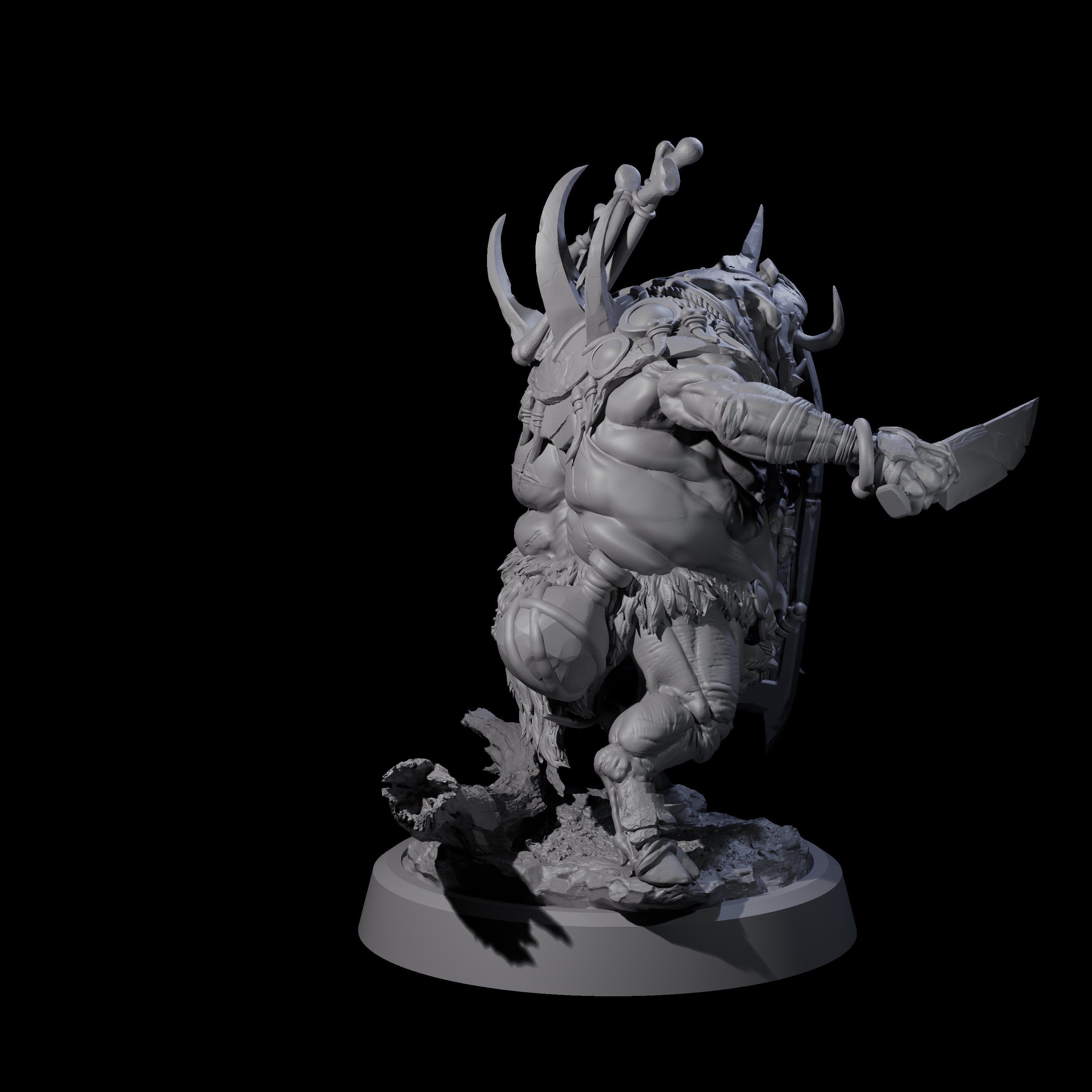 Oinking Boarfolk Soldier A Miniature for Dungeons and Dragons, Pathfinder or other TTRPGs