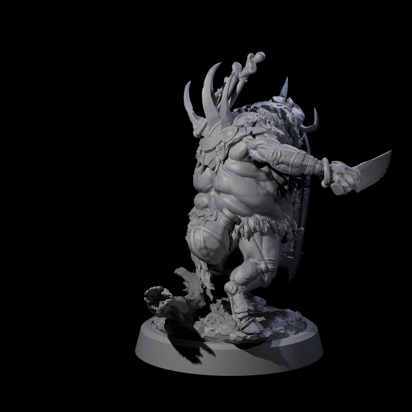 Oinking Boarfolk Soldier A Miniature for Dungeons and Dragons, Pathfinder or other TTRPGs