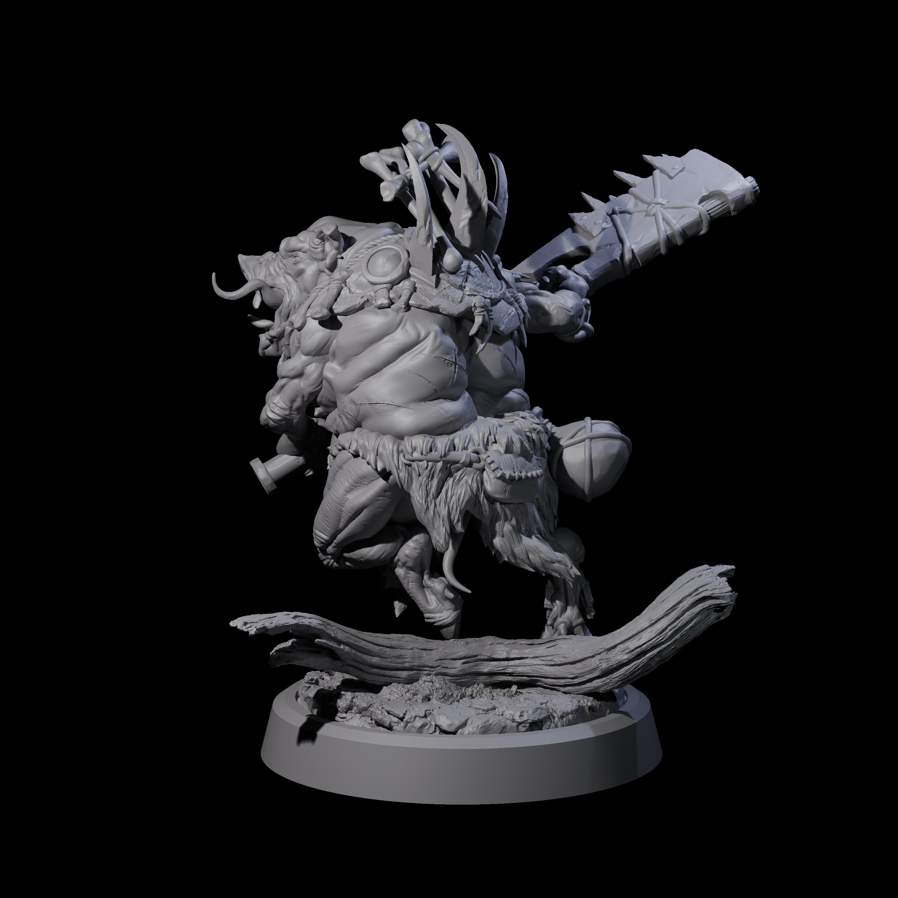 Oinking Boarfolk Soldier B Miniature for Dungeons and Dragons, Pathfinder or other TTRPGs