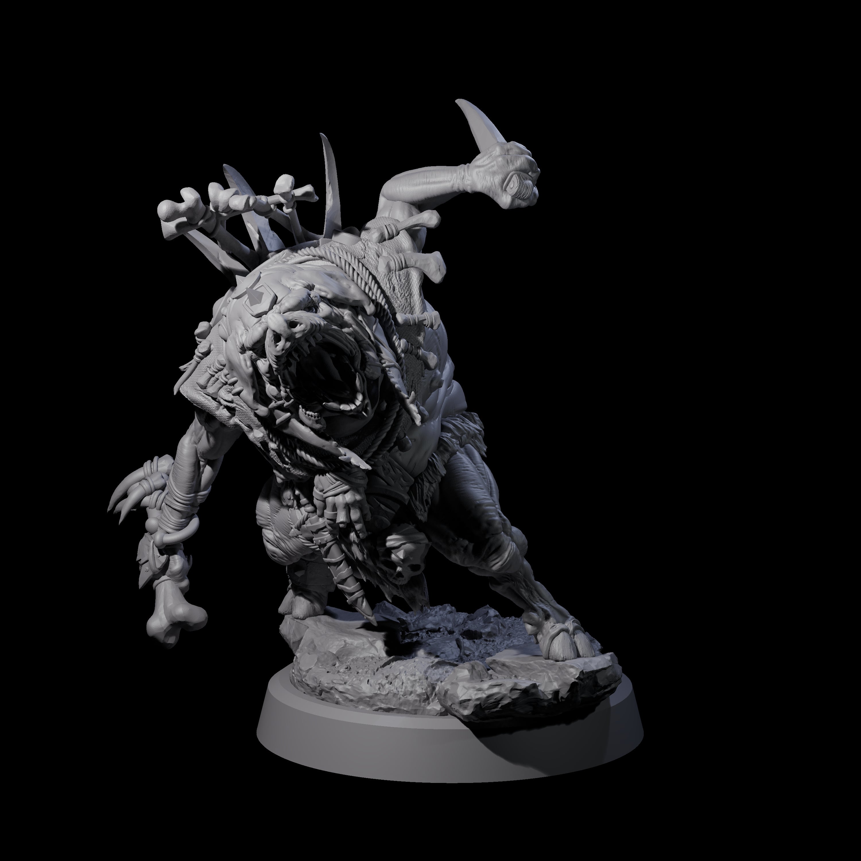 Oinking Boarfolk Soldier C Miniature for Dungeons and Dragons, Pathfinder or other TTRPGs