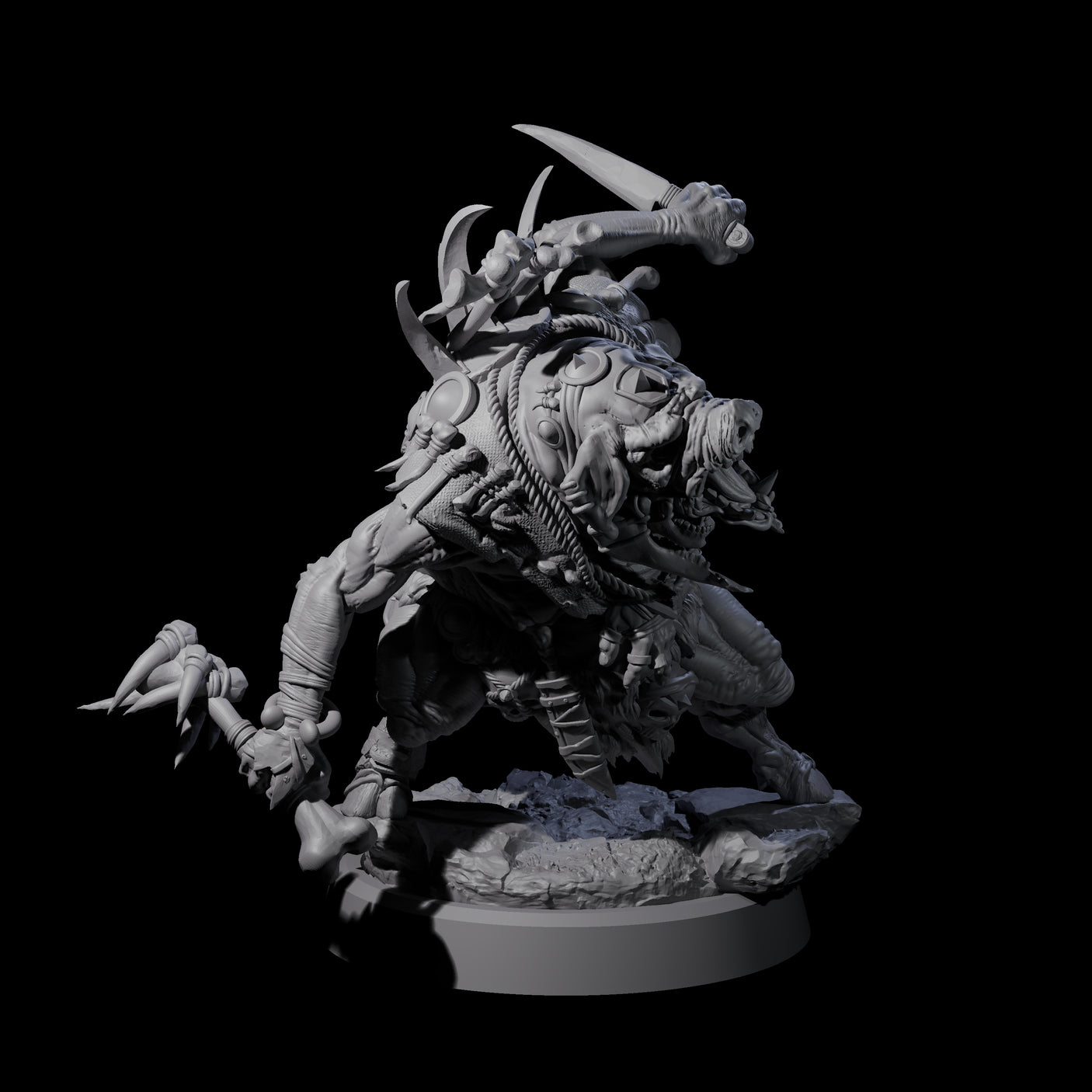 Oinking Boarfolk Soldier C Miniature for Dungeons and Dragons, Pathfinder or other TTRPGs